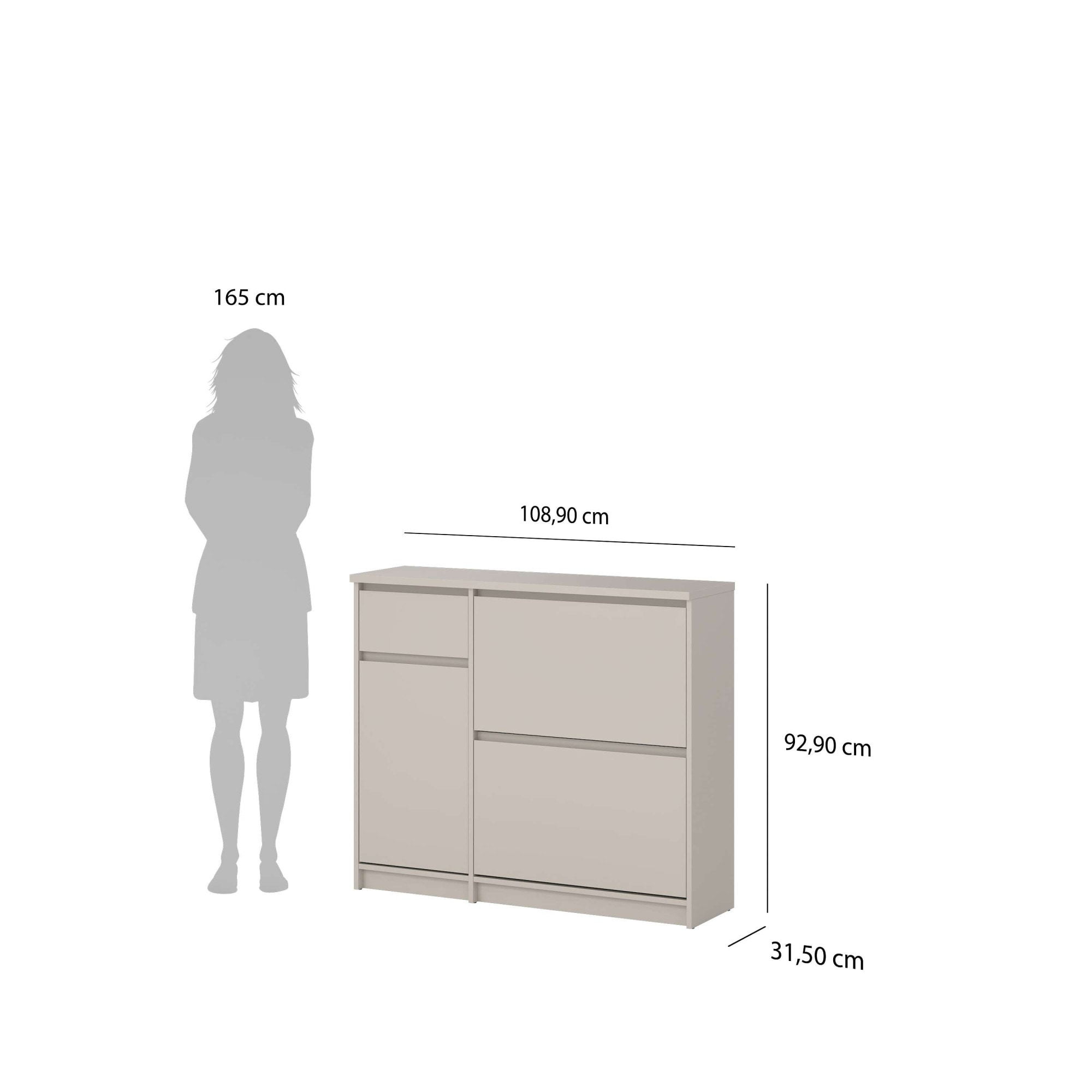Home affaire Schuhschrank »Naia Schuhaufbewahrung, Schuhkommode, Schuhregal, Modernes Design«