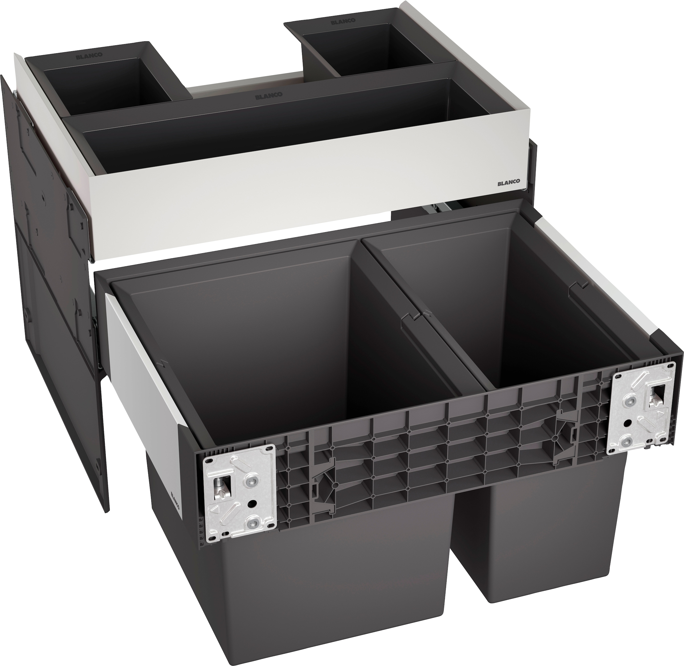 Blanco Mülltrennsystem "Select II 60/2" 2 Behälter Orga, Kunststoff, Stahlblech, 600 mm Untermass