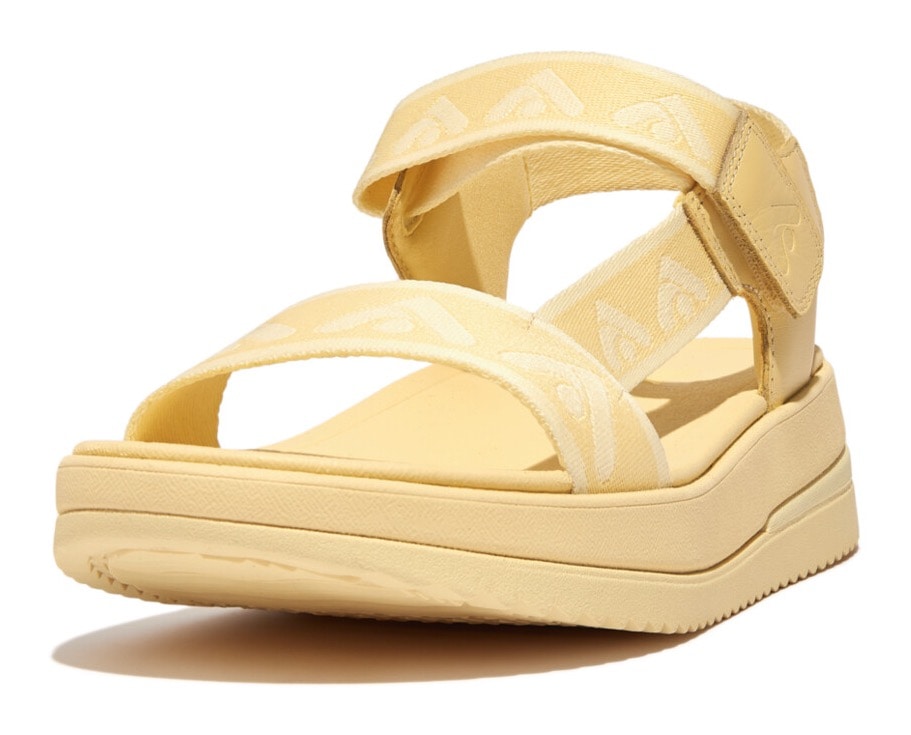 Fitflop Sandale »SURFF WEBBING BACK«, Sommerschuh, Sandalette, Keilabsatz, mit Microwobbleboard - Fußbett
