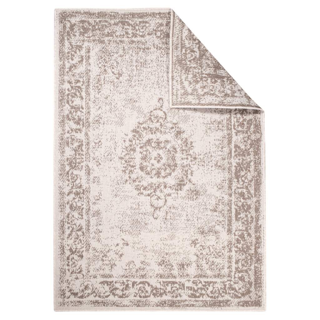 Carpet City Outdoorteppich »DUO RUG 5577«, rechteckig, 5 mm Höhe, Wendeteppich Wetterfest In- & Outdoor, Balkon, Terrasse, Wohnzimmer