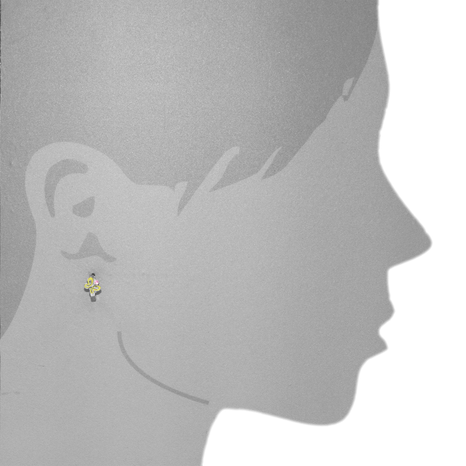 OSTSEE-SCHMUCK Klappcreolen »- Schmetterling - Silber 925/000 - Zirkonia«