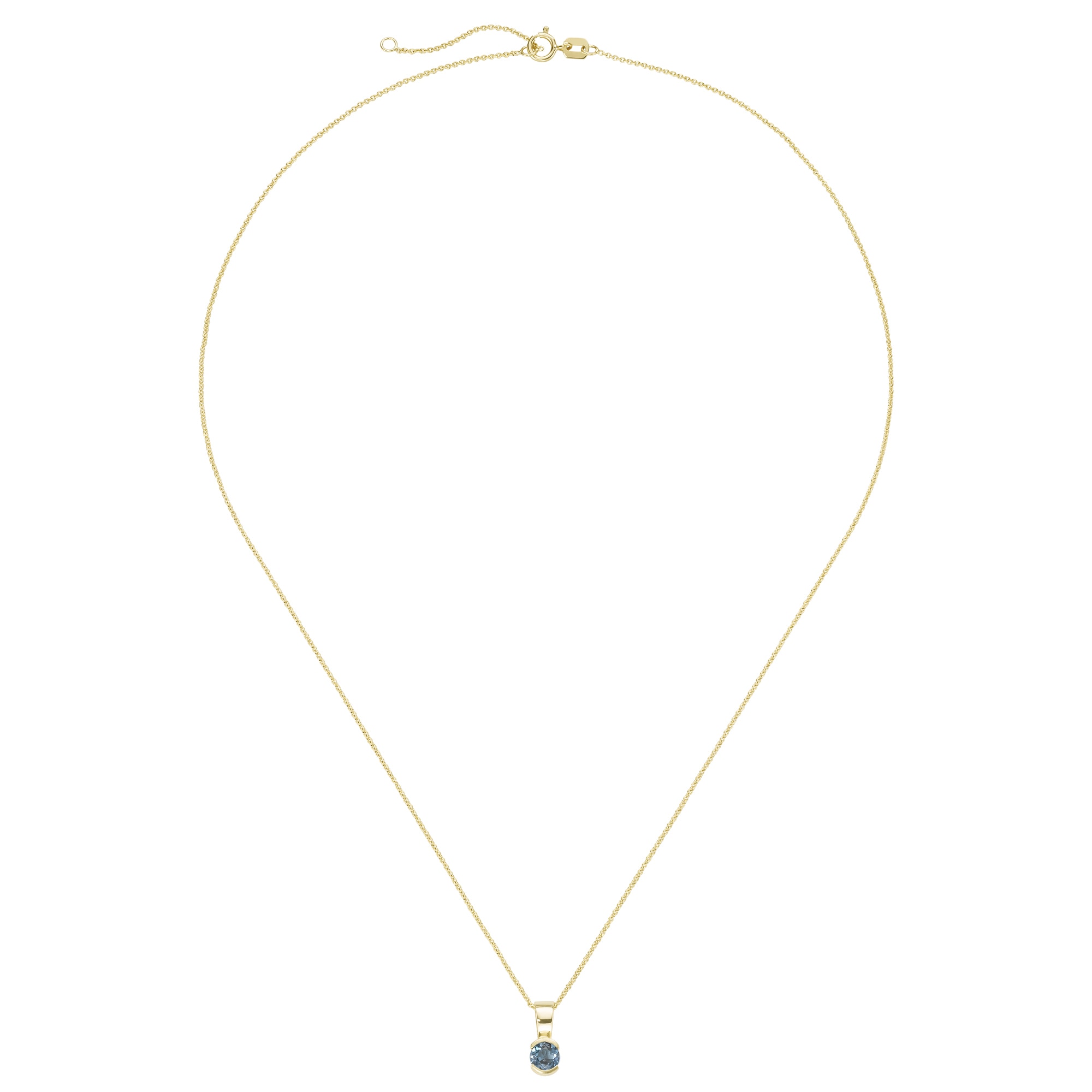 Luigi Merano Goldkette »Kette Anhänger mit Blautopas London Blue, Gelbgold 585«