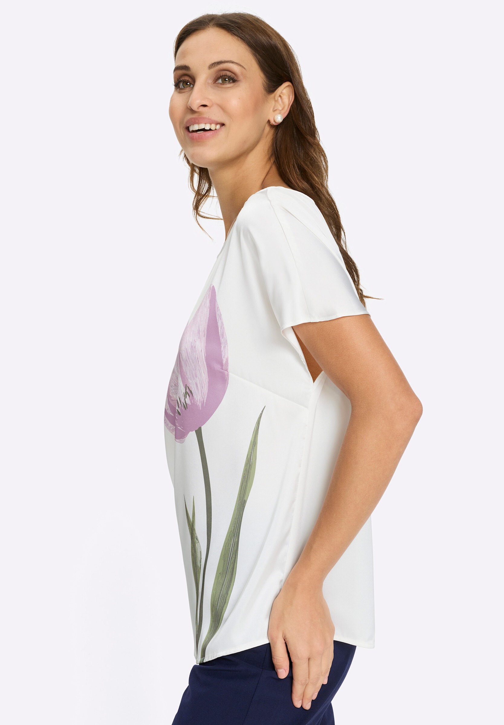 Witt Schlupfbluse »Satin-Bluse Satinbluse mit überschnittenen Schultern«