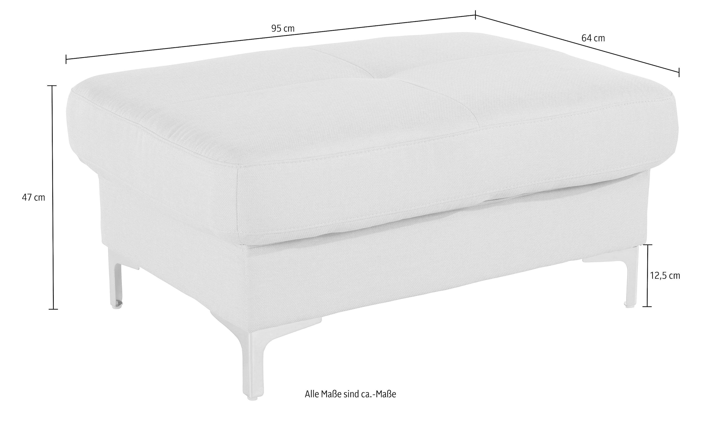 COTTA Polstergarnitur »Sammy L-Form«, (Set), Set bestehend aus: Ecksofa mit Kopfteilverstellung & Hocker