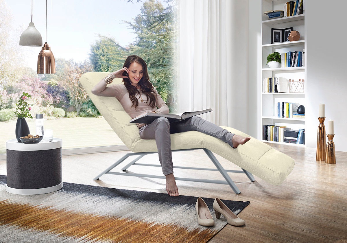 W.SCHILLIG Relaxliege »daily dreams«, Funktionsliege wahlweise mit Motor, Gestell matt, Breite 75 cm