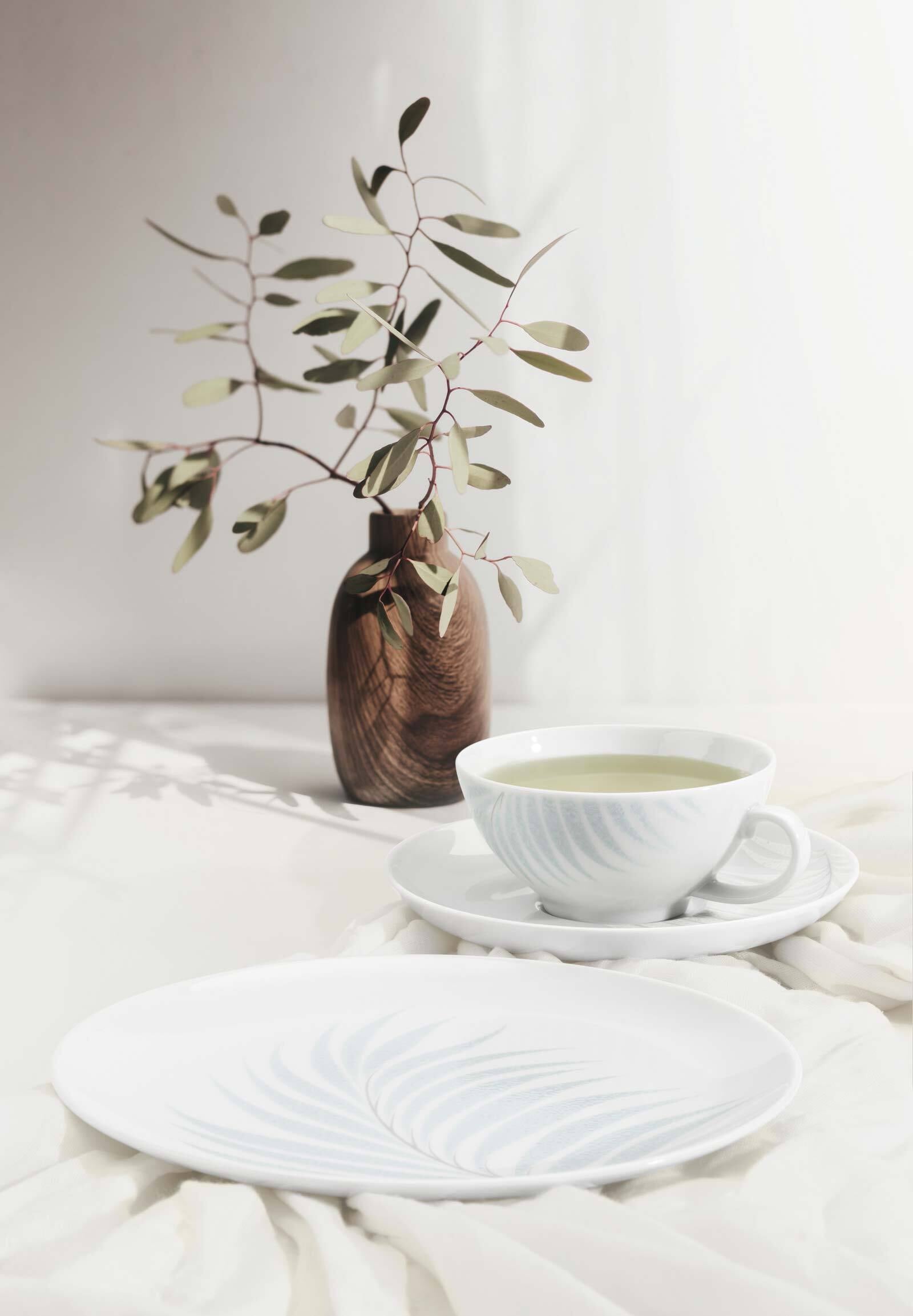 Seltmann Weiden Geschirr-Set »Teeservice Liberty Mediterranean 18er Set weiß-blau« Spülmaschinenfest, Mikrowellensicher, Ofenfest