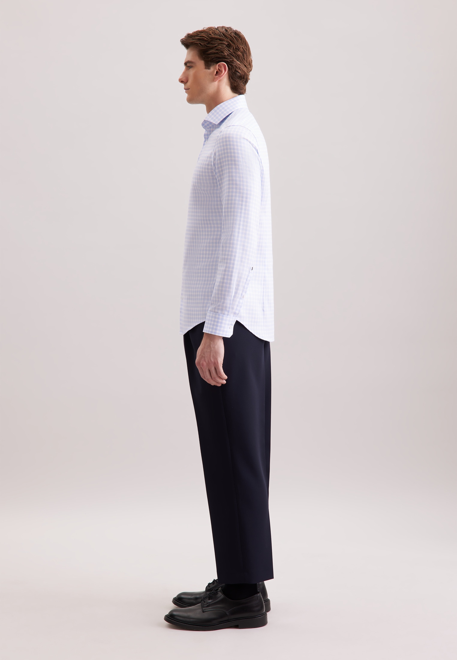 seidensticker Businesshemd »Schwarze Rose« Slim 1/1 Kentkragen Karo