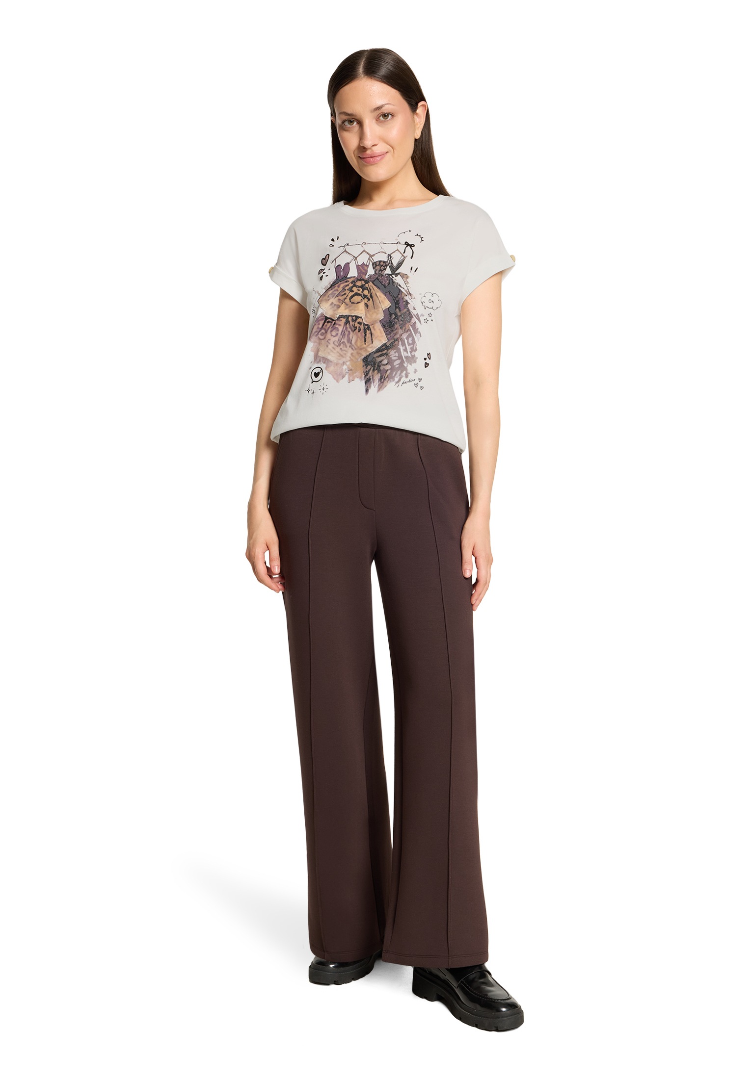 Cartoon Print-Shirt »Printshirt mit Ärmelaufschlag«