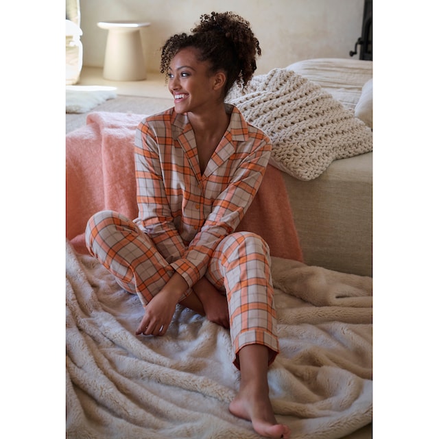 Vivance Dreams Pyjama, (2 tlg.), aus kuschelig weichem Flanell online  kaufen | UNIVERSAL