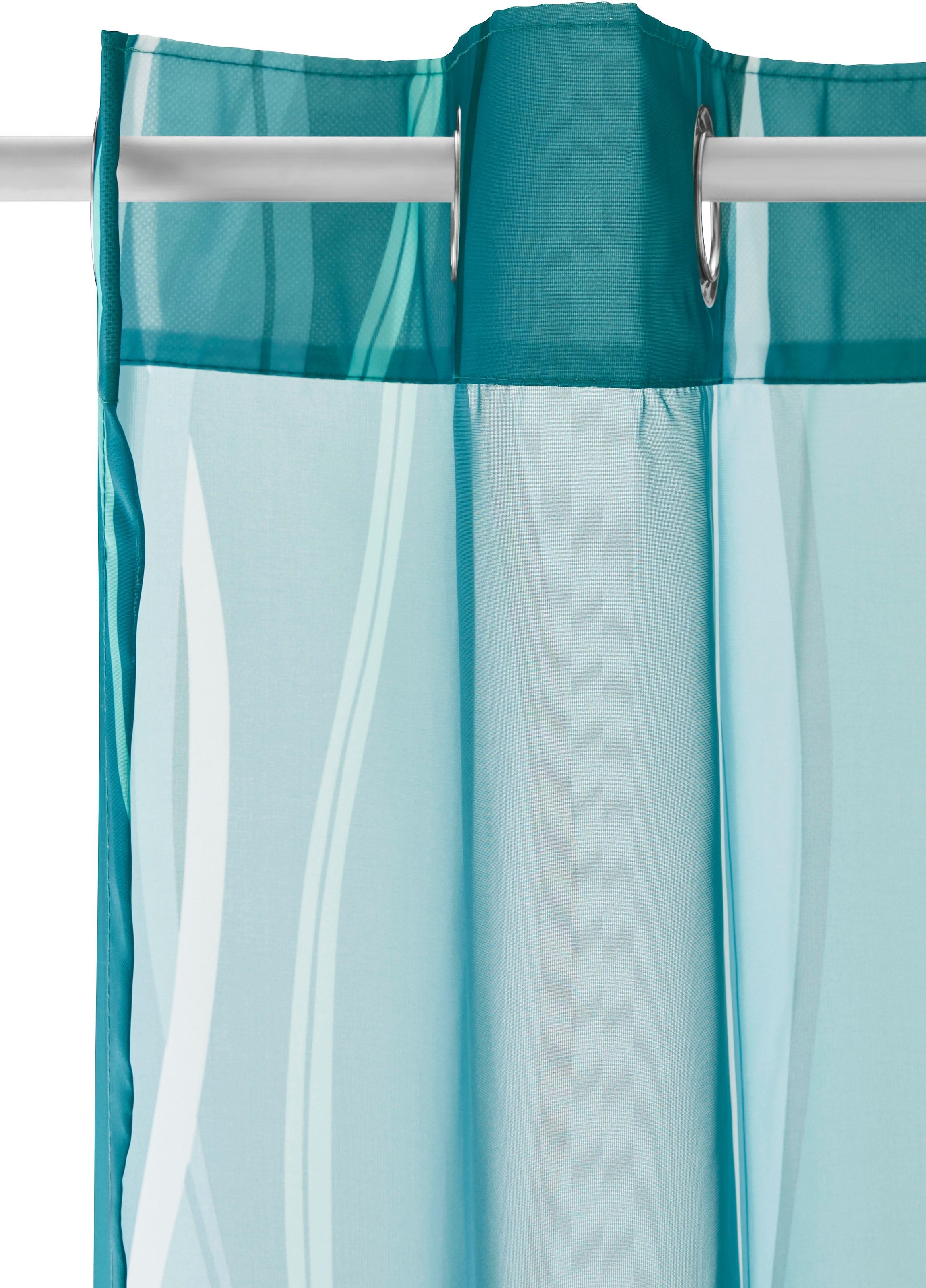 my home Gardine »Dimona« Ösen 2 Stk. tlg. 2er-Set, transparent, Voile, Polyester