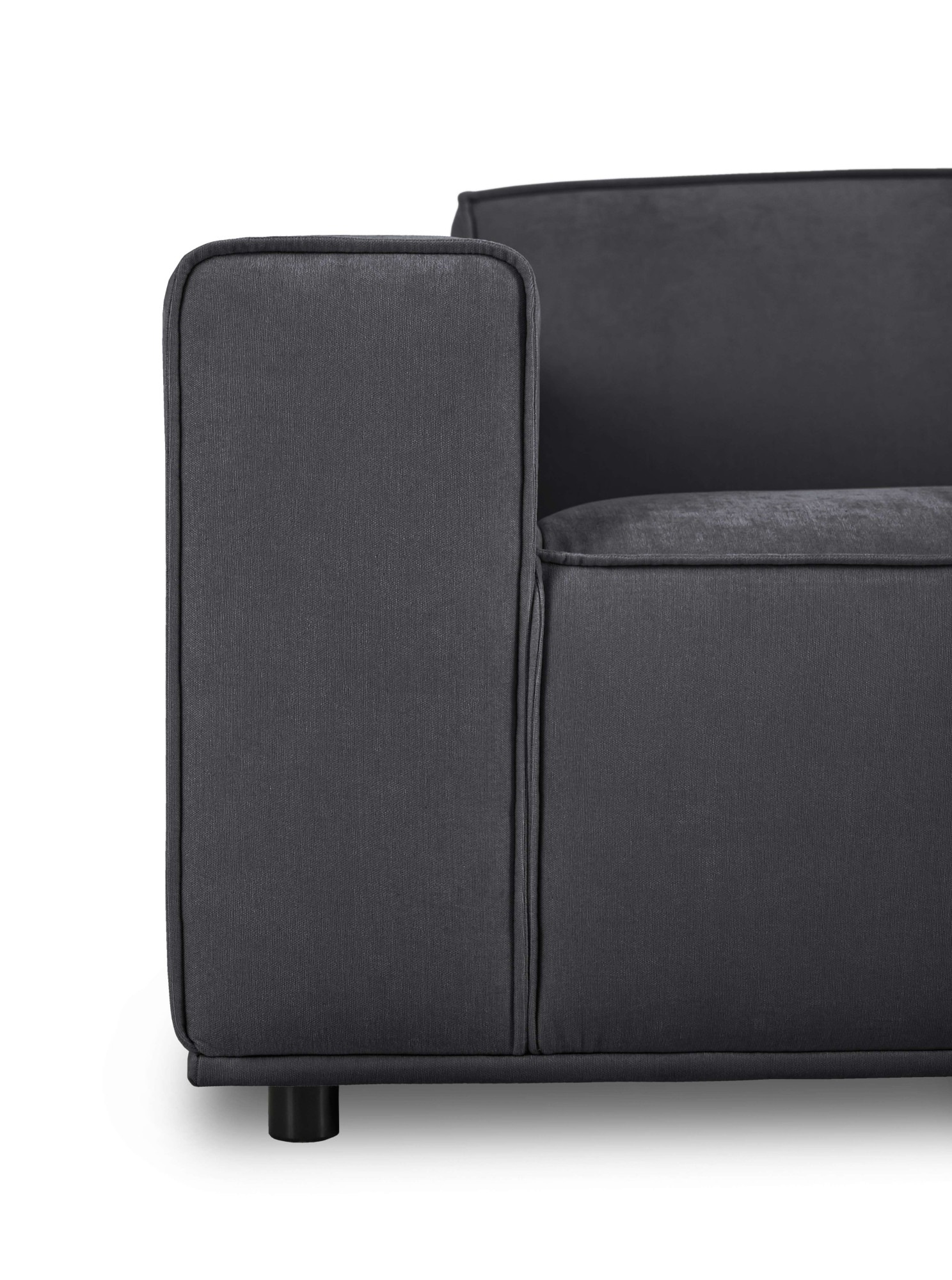 Home affaire Loveseat »Avelin, 1.5 Sitzer, 140 cm, Chenille, Struktur-Boucle«, mit Wellenunterfederung, Kedernaht, bodentief, Skandi-Design