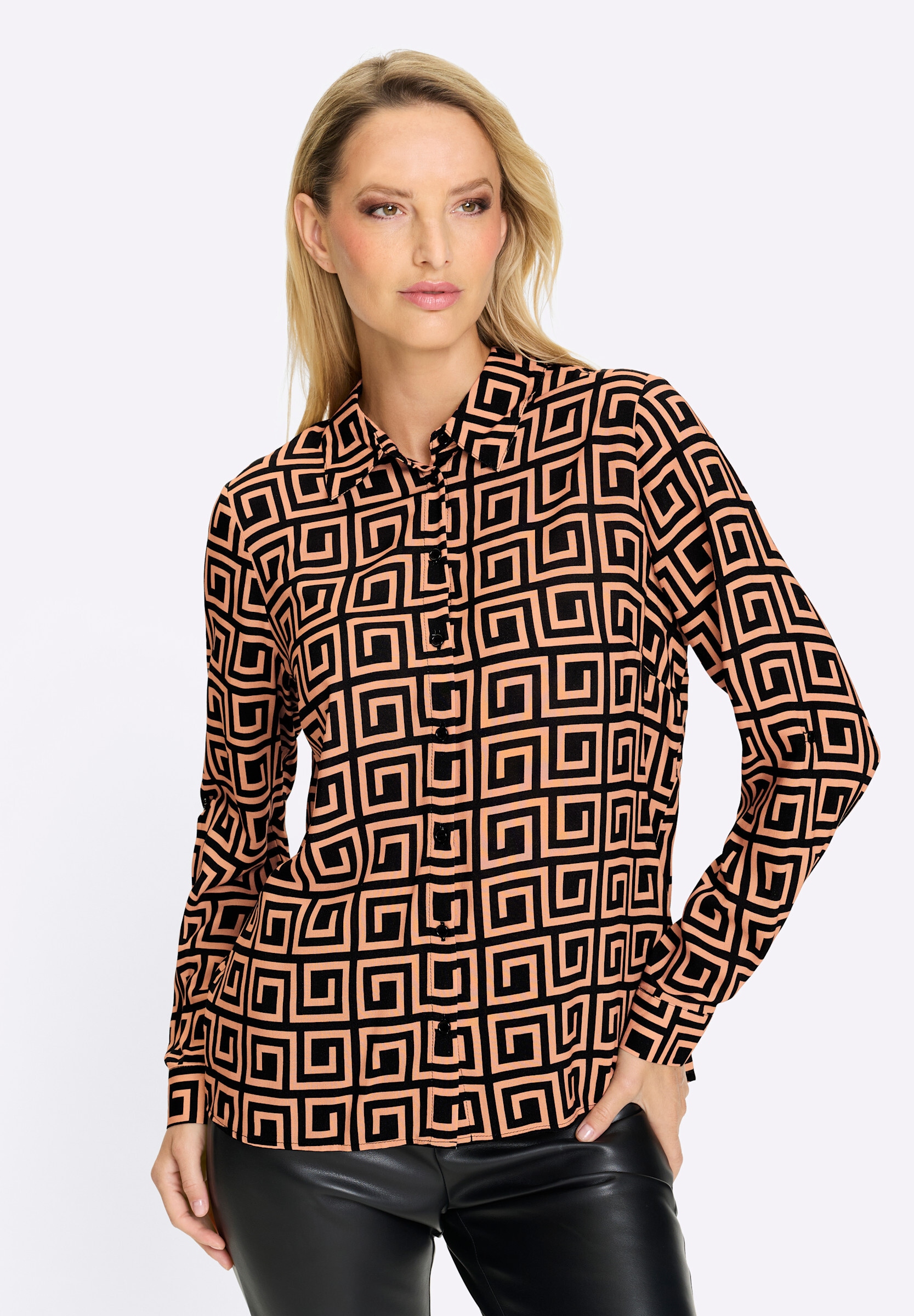 heine Hemdbluse »Druckbluse Druckbluse mit grafischem Muster«