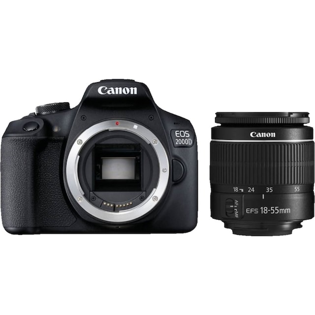 Canon Spiegelreflexkamera »EOS 2000D Kit 18-55 mm DC III«, EF-S 18-55mm f/3.5-5.6  III, 24,1 MP, WLAN (WiFi)-NFC bei | Systemkameras