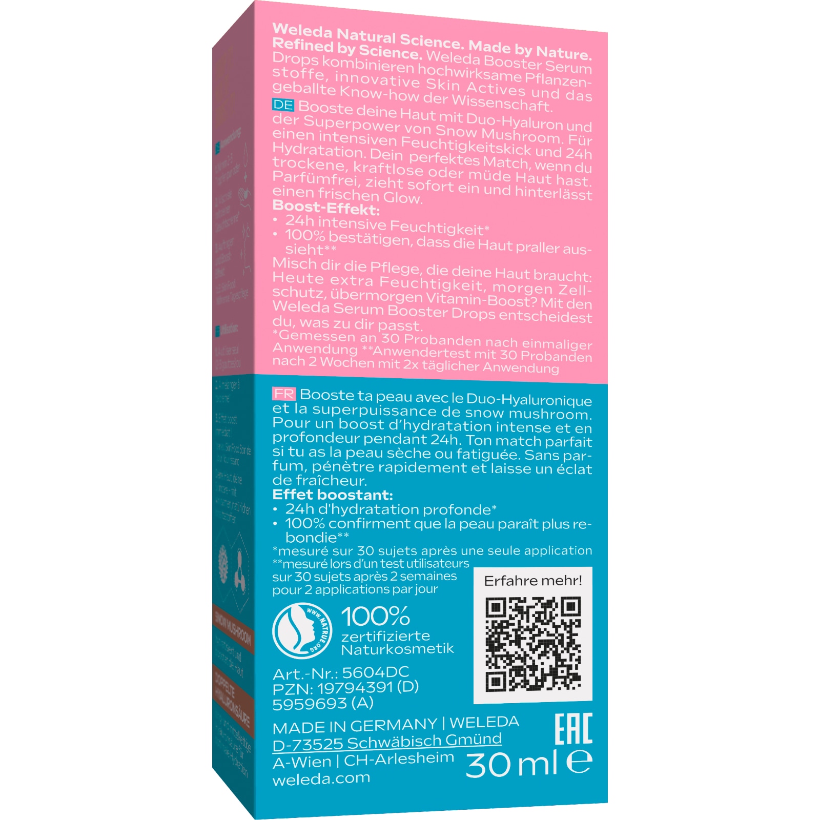 WELEDA Gesichtsserum »Hyaluronic Moisture Serum Drops« Intensive Feuchtigkeit, frischer Glow für gepflegte, pralle Haut