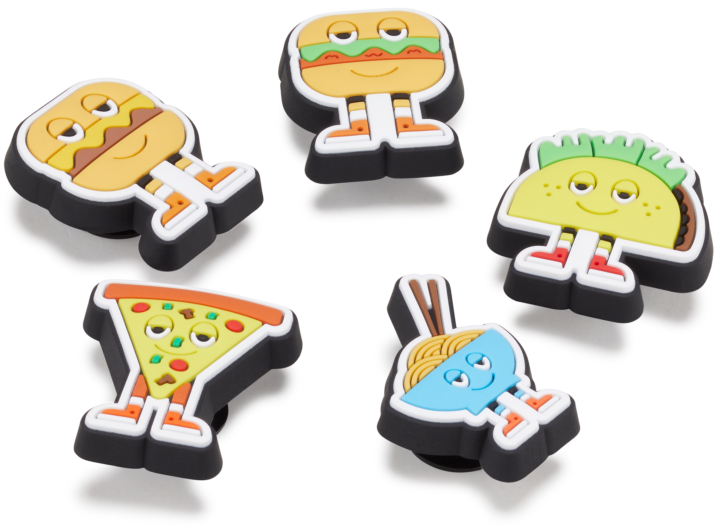 Crocs Schuhanstecker »Jibbitz™ Chill Foods«, (Set, 5 tlg., Kein Spielzeug. Nicht für Kinder unter 3 Jahren geeignet), mit farbenfrohen Motiven