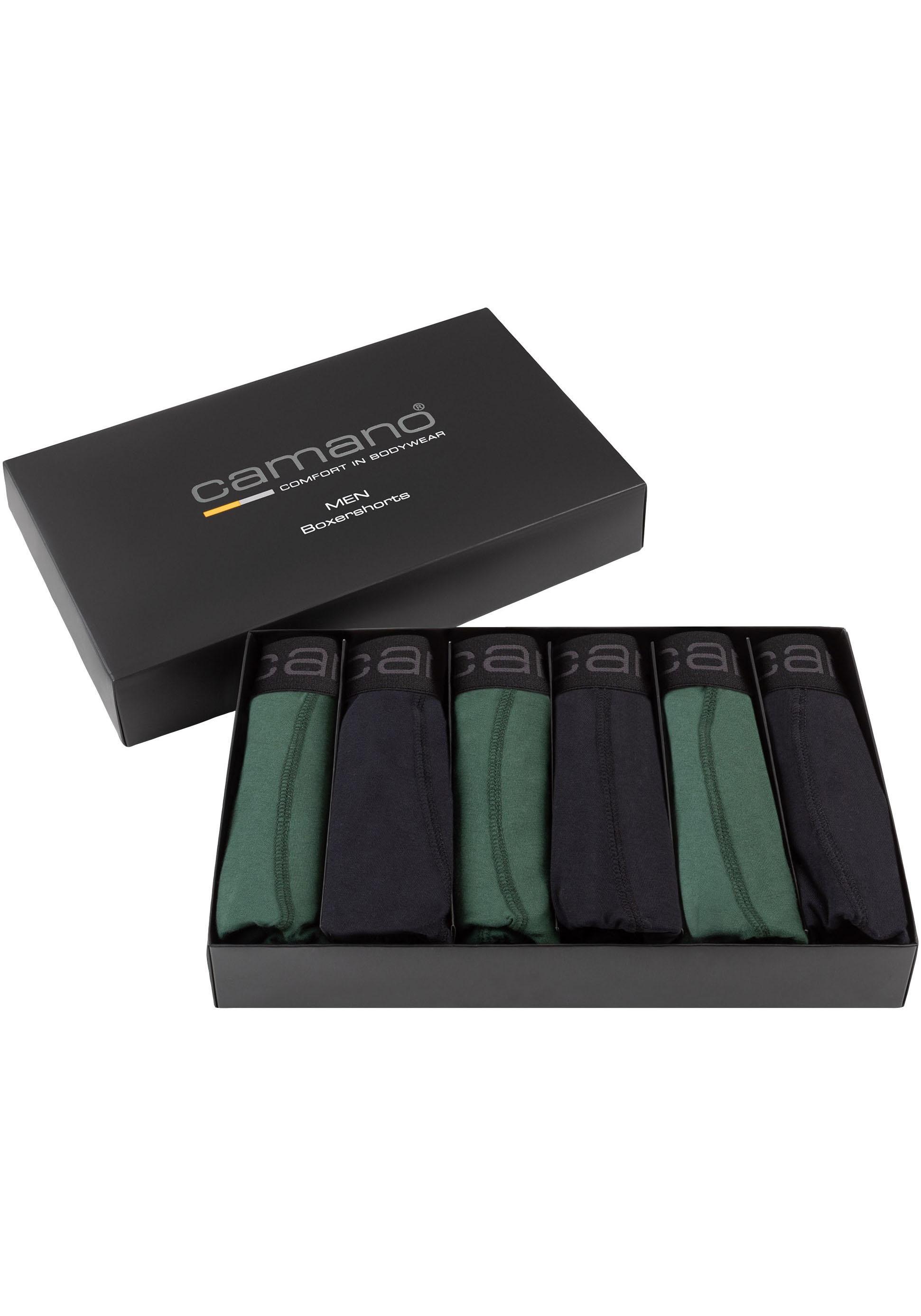 Camano Boxershorts »comfort« 6er Pack,  mit Stretch-Logobund