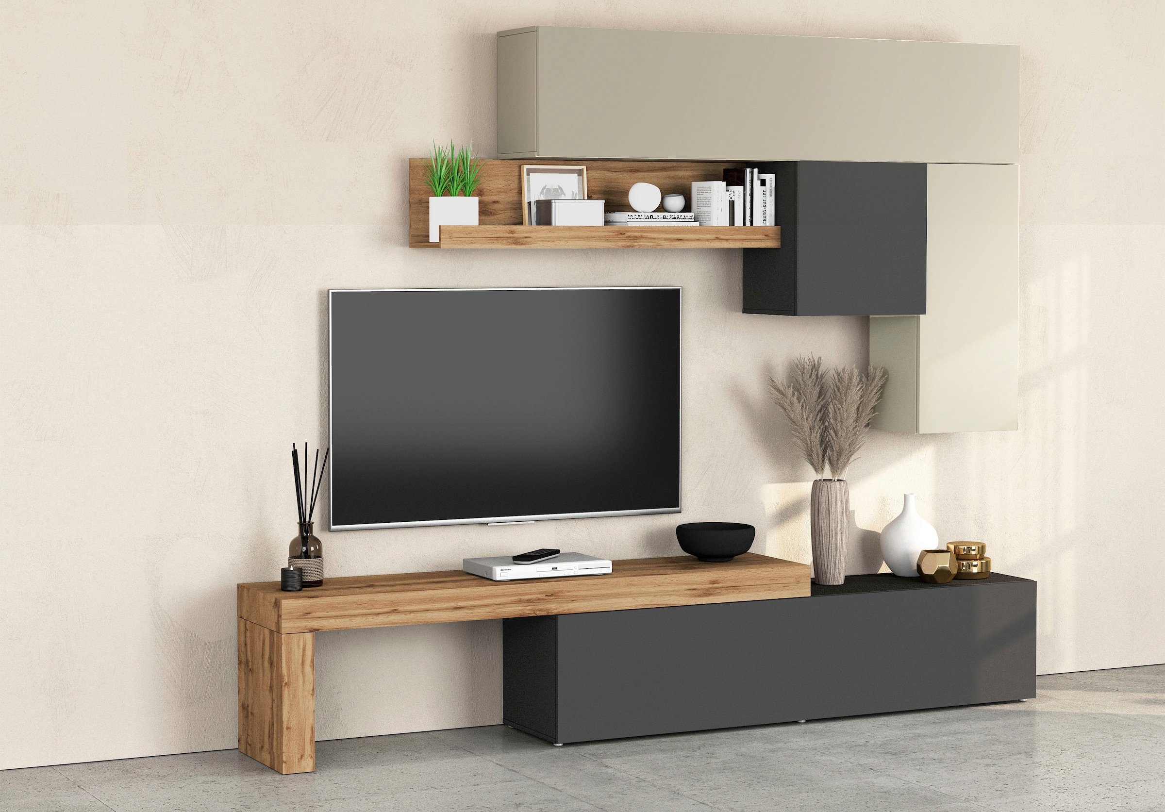 INOSIGN Wohnwand »Chronos Wohnwand, Medienwand, 5-er set« Set, 5 Stk. tlg.