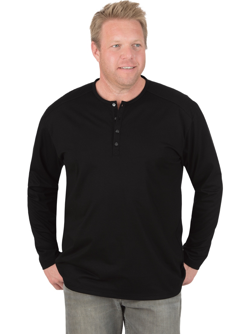 Trigema Longsleeve »TRIGEMA Langarmshirt mit Knopfleiste«, (1 tlg.)