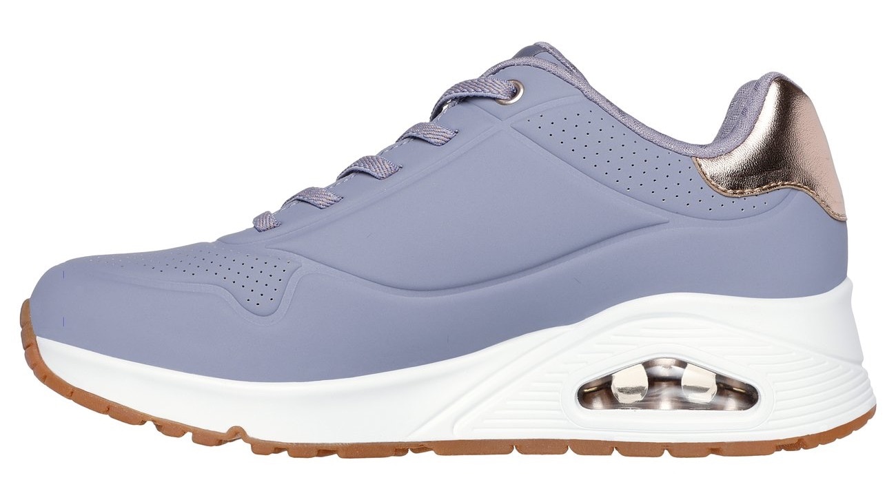 Skechers Slip-On Sneaker »UNO SHIMMER AWAY«  Slipper, Freizeitschuh, Plateausneaker mit modischem Keilabsatz