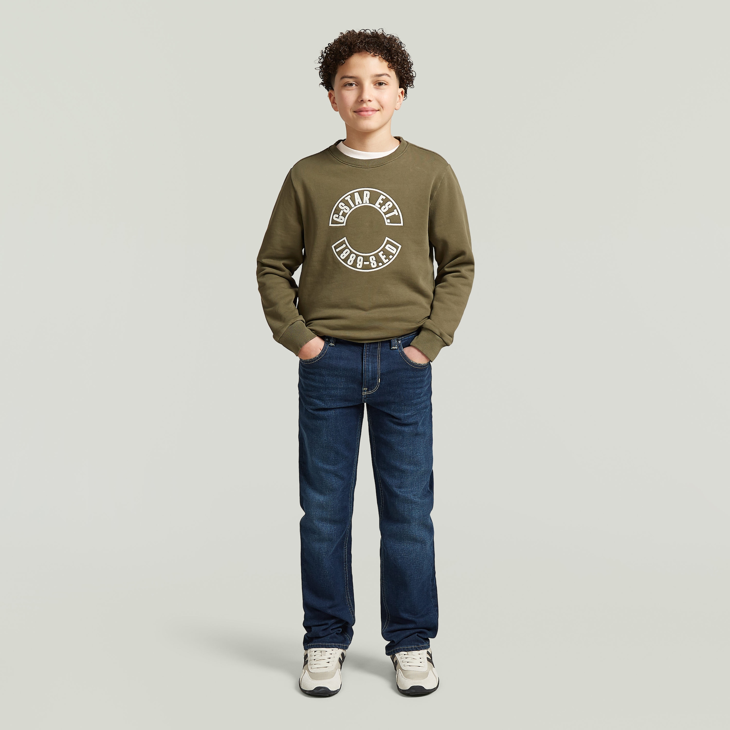 G-STAR Straight-Jeans »KIDS, MOSA STRAIGHT« aus Baumwoll-Denim