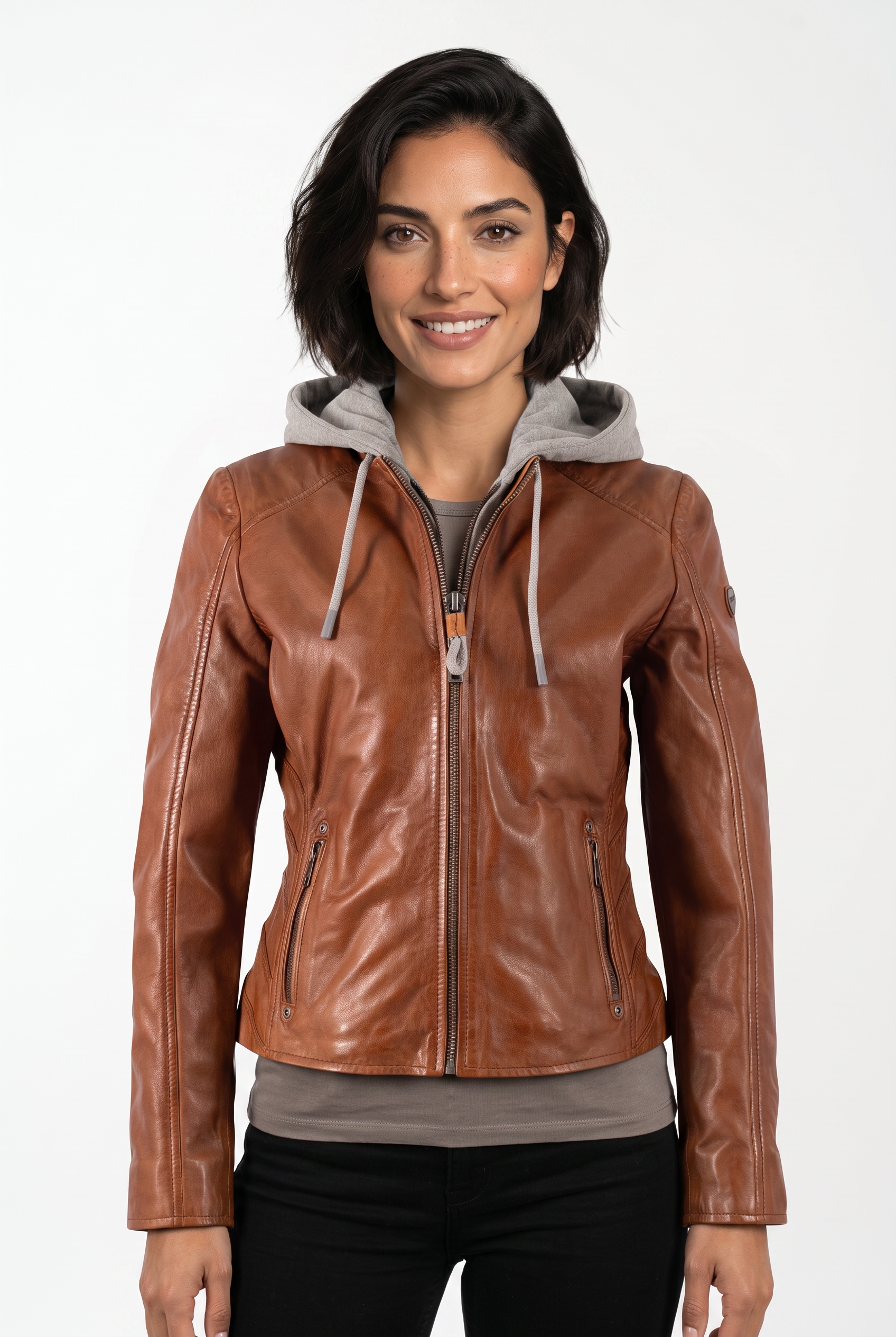 Mauritius Lederjacke »MWAlva« mit Kapuze mit abnehmbarer Kapuze
