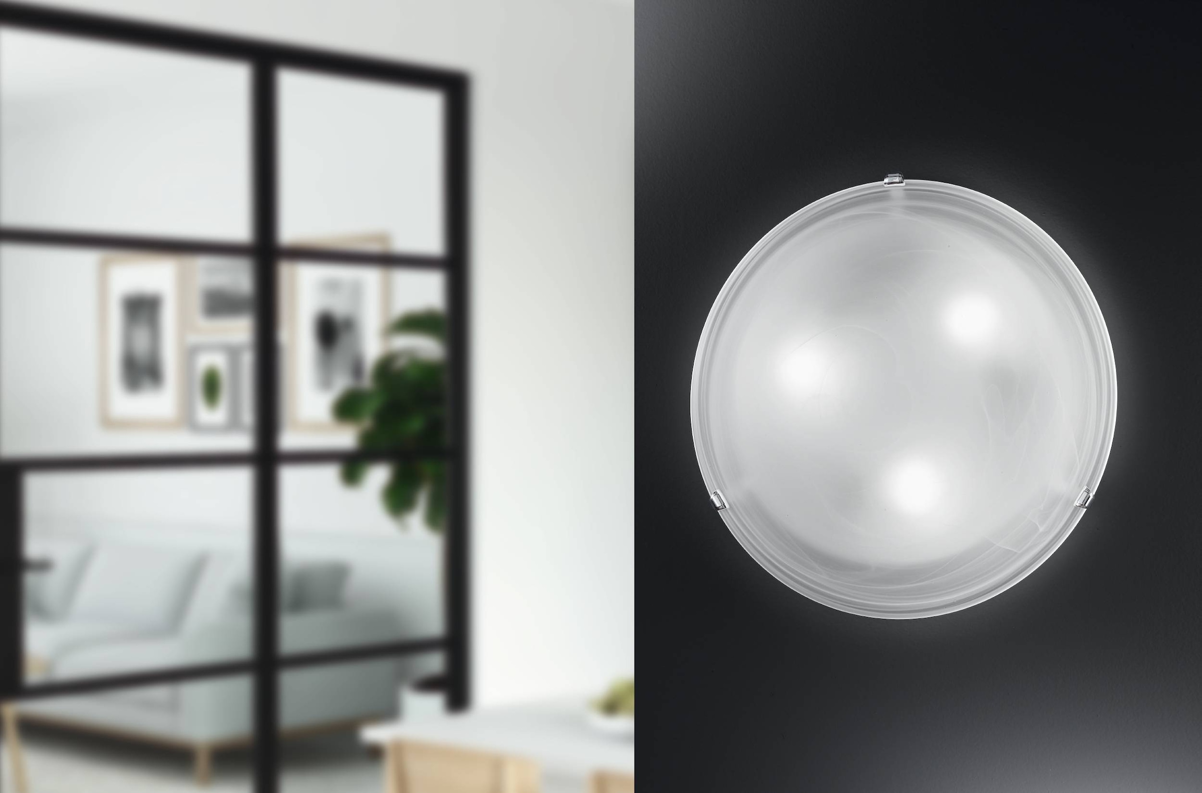 EGLO LED Deckenleuchte »SALOME Deckenlampe, Wohnzimmerlampe, Beleuchtung« E27 1 Stk. Deckenleuchte klassisch, aus Metall und Alabaster-Glas, E27, Ø 30 cm