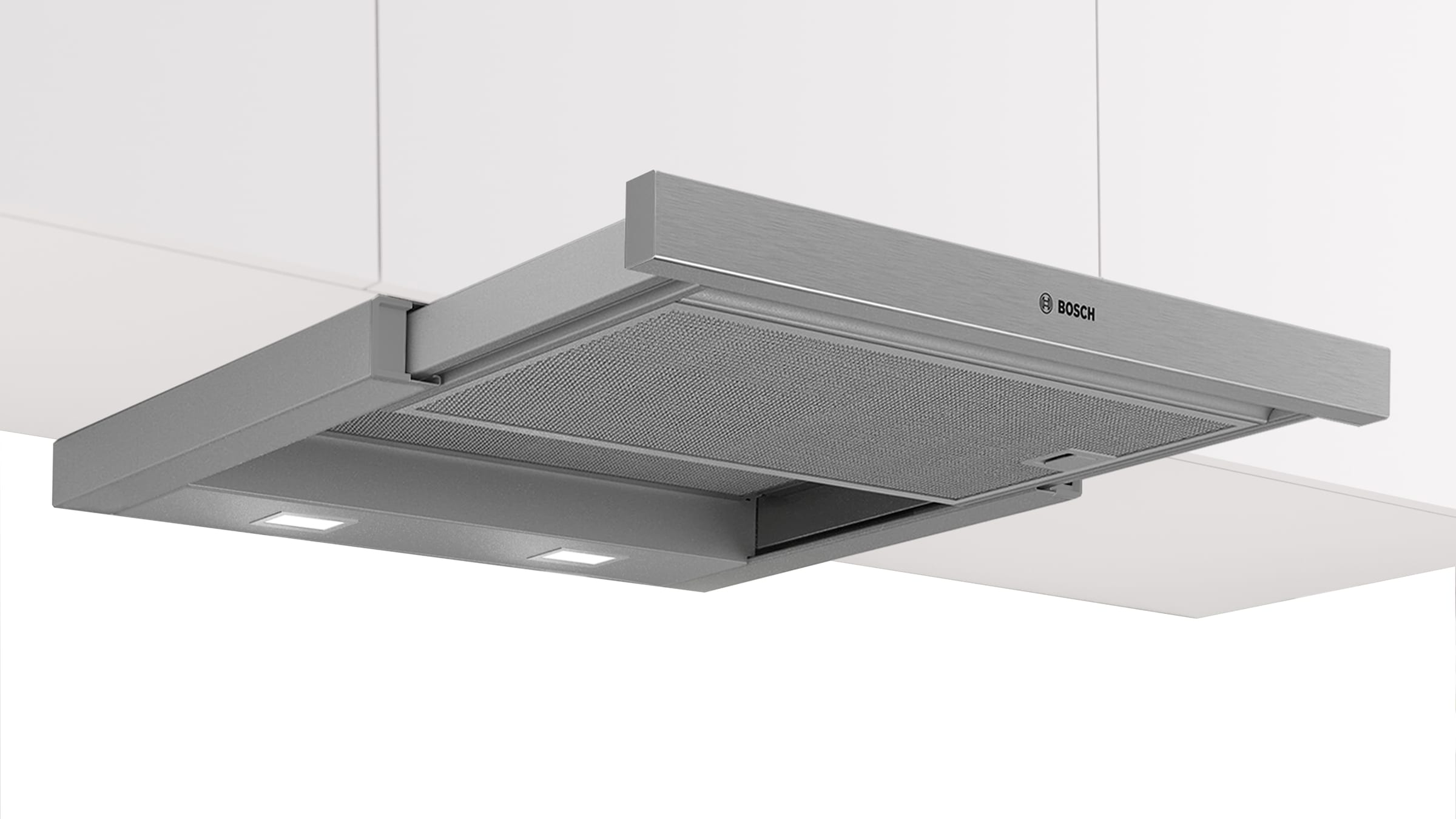 BOSCH Flachschirmhaube "DFL064W54" Serie Serie 2 Helle LED-Kochfeldbeleuchtung & pflegeleichte Metall-Fettfilter