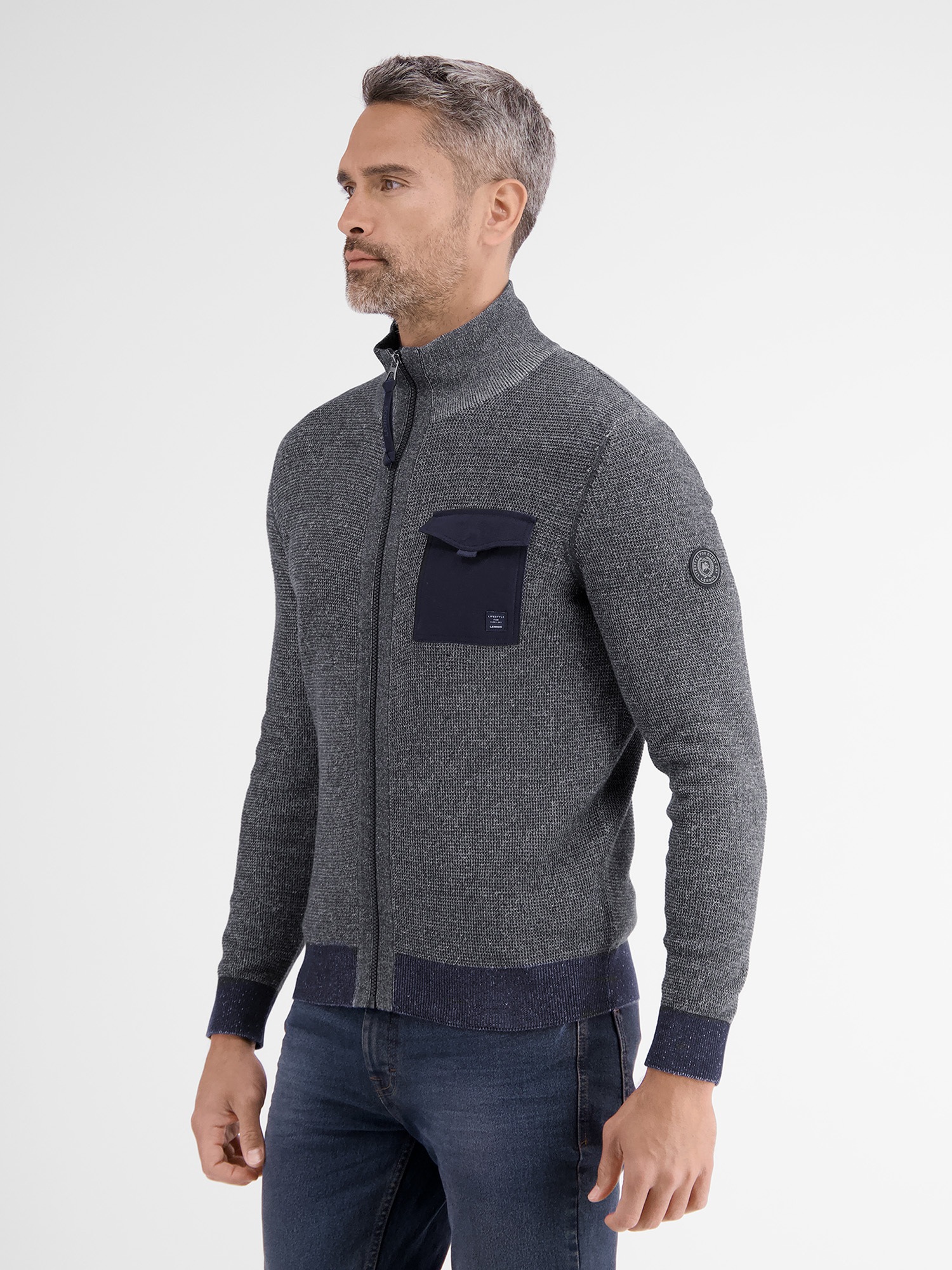 LERROS Strickjacke »LERROS Strickjacke in kerniger Optik«