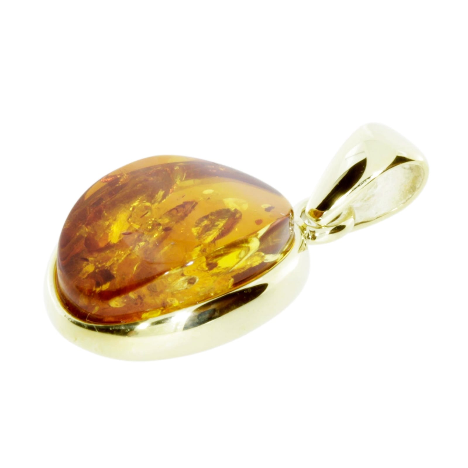 OSTSEE-SCHMUCK Kettenanhänger »- Classic 13x10 mm - Gold 585/000 - Bernstein«