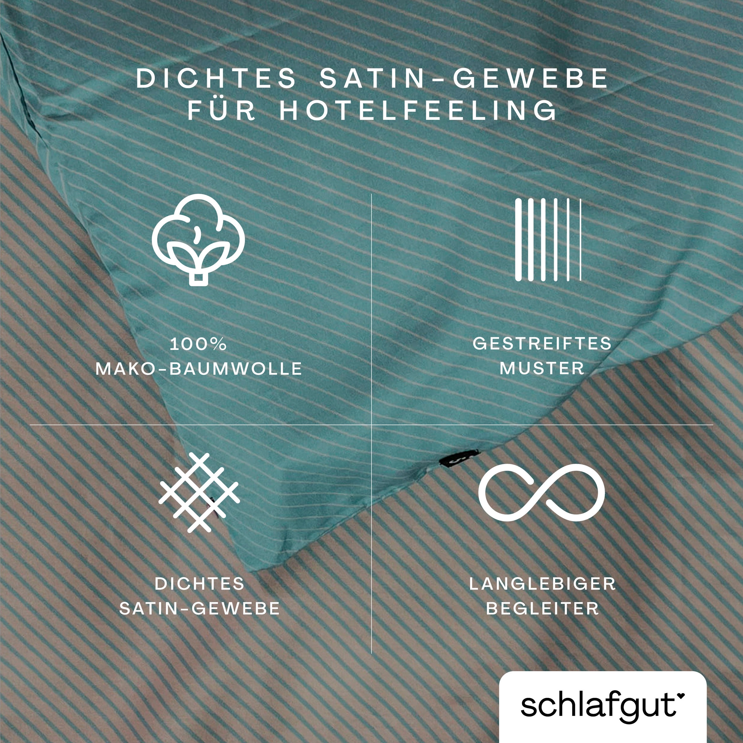 Schlafgut Bettbezug »Woven Satin Fade mit feinen Streifen« mit Farbverlauf, Mix & Match: passender Kissenbezug erhältlich