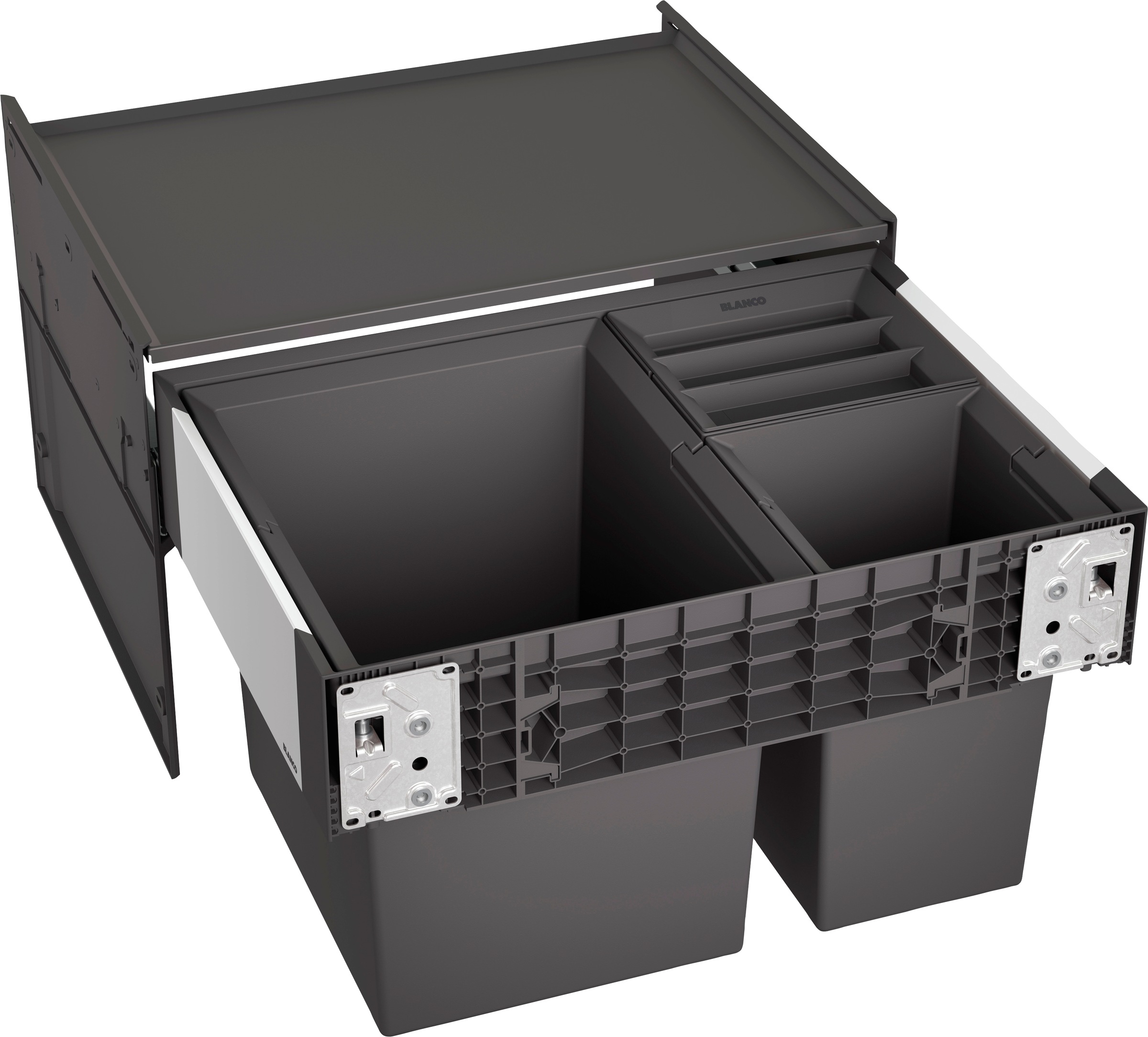 Blanco Mülltrennsystem "Select II XL 60/3" 3 Behälter Kunststoff, Stahlblech, 600 mm Untermass