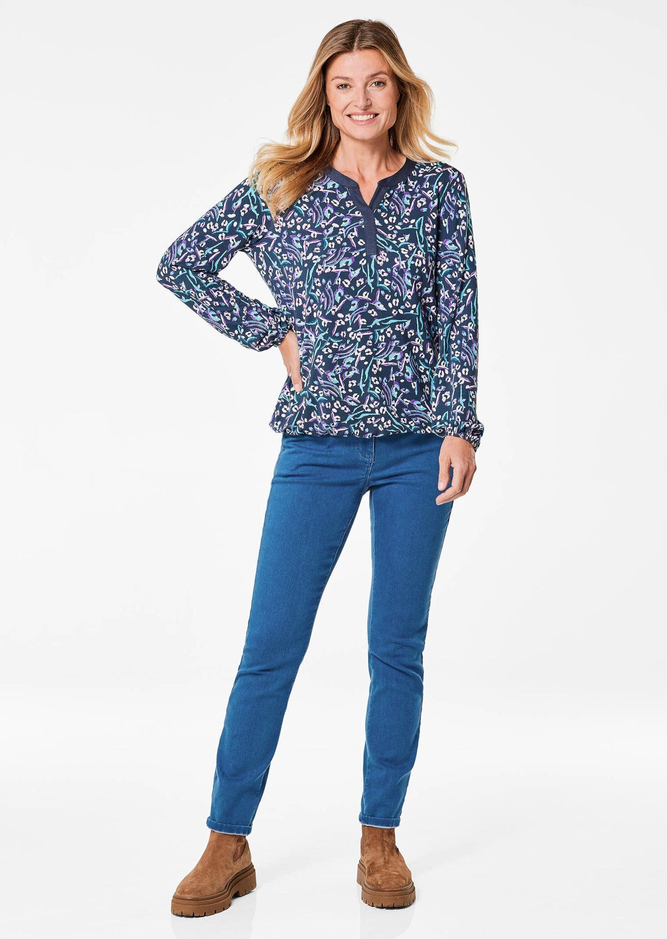 GOLDNER Print-Shirt »Kurzgröße Trageangenehmes Shirt mit Druck«
