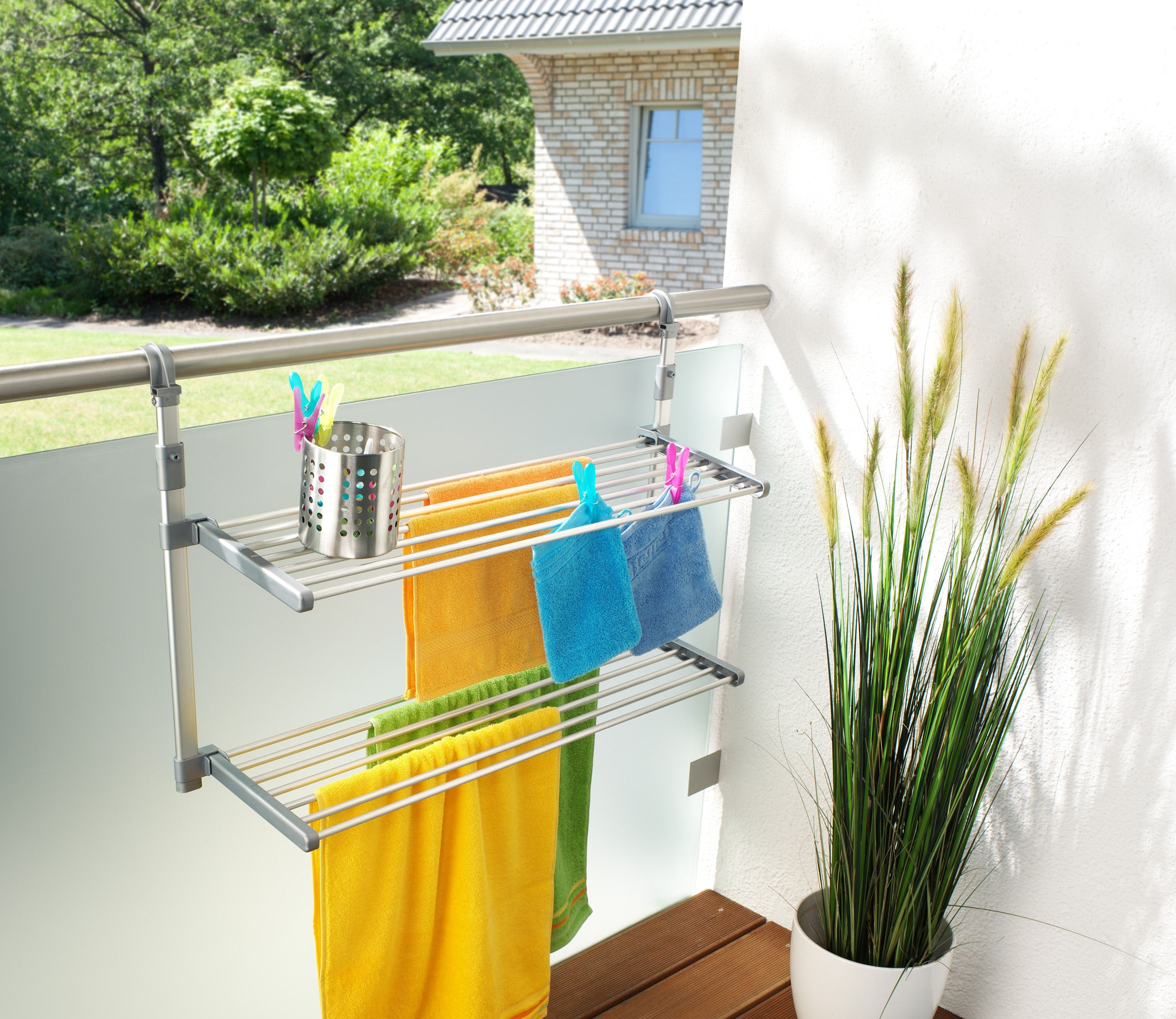 Ruco Balkonwäschetrockner »Balkontrockner, 10m Trockenlänge« Wäschetrockner, Hängetrockner, rostfrei, Aluminium, Made in Germany