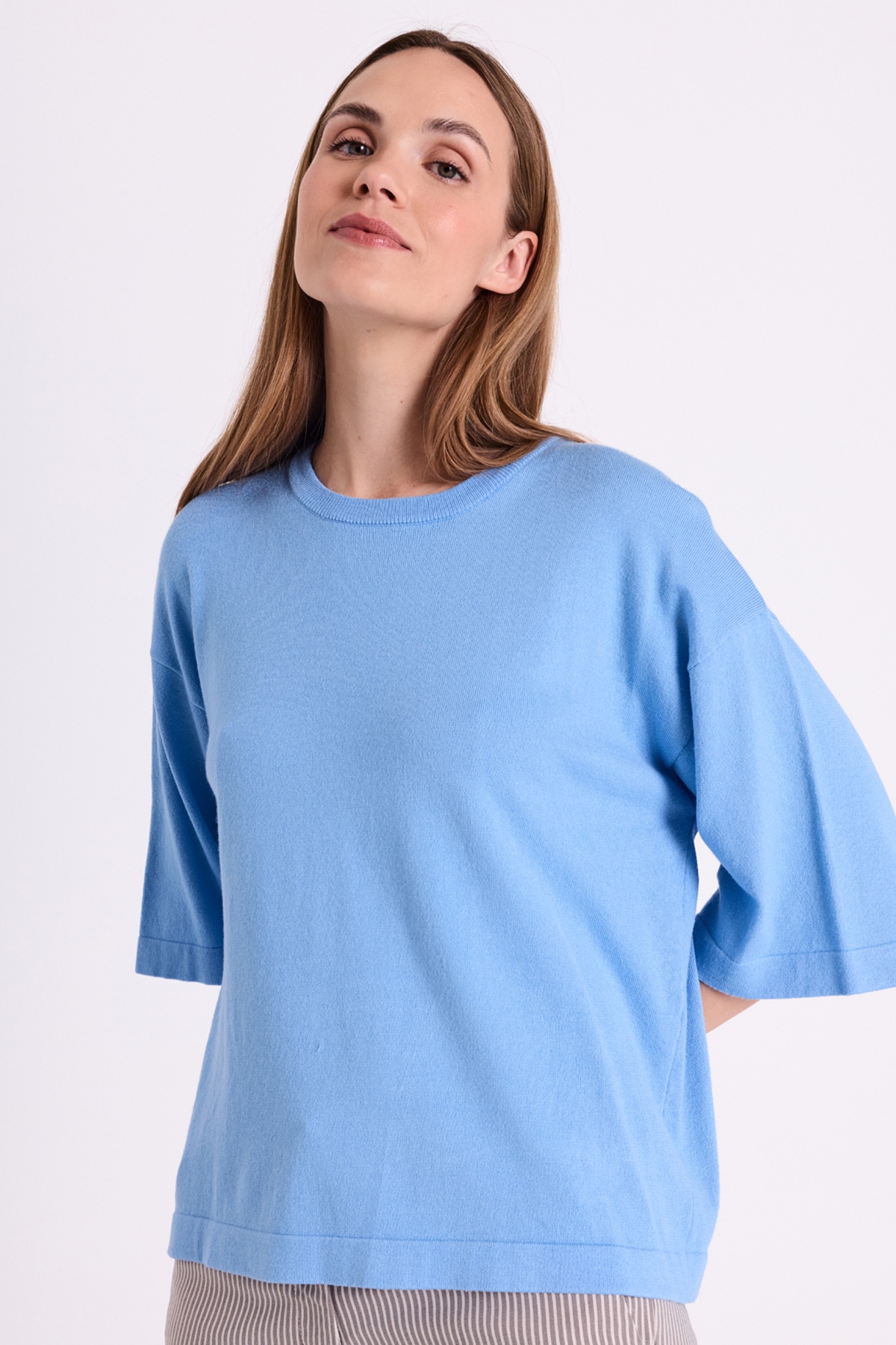 FREEQUENT Strickpullover »FQCONNY-PULLOVER« 3/4-Arm mit weitem Ärmeln