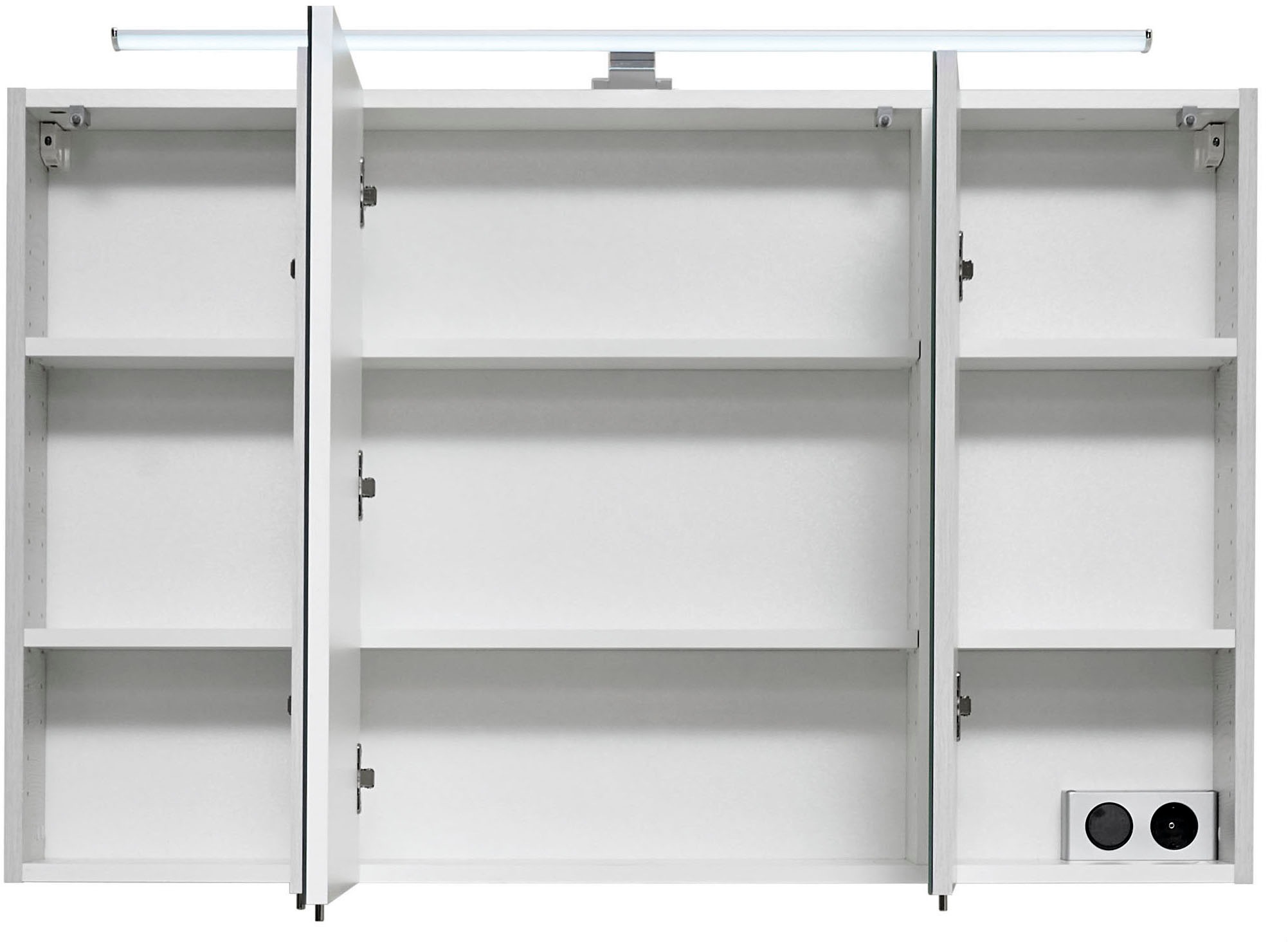 Saphir Badmöbel-Set »Quickset 936 4-teilig, Mineralmarmor-Waschtisch und LED-Spiegelschrank« Set, 4 Stk. tlg.