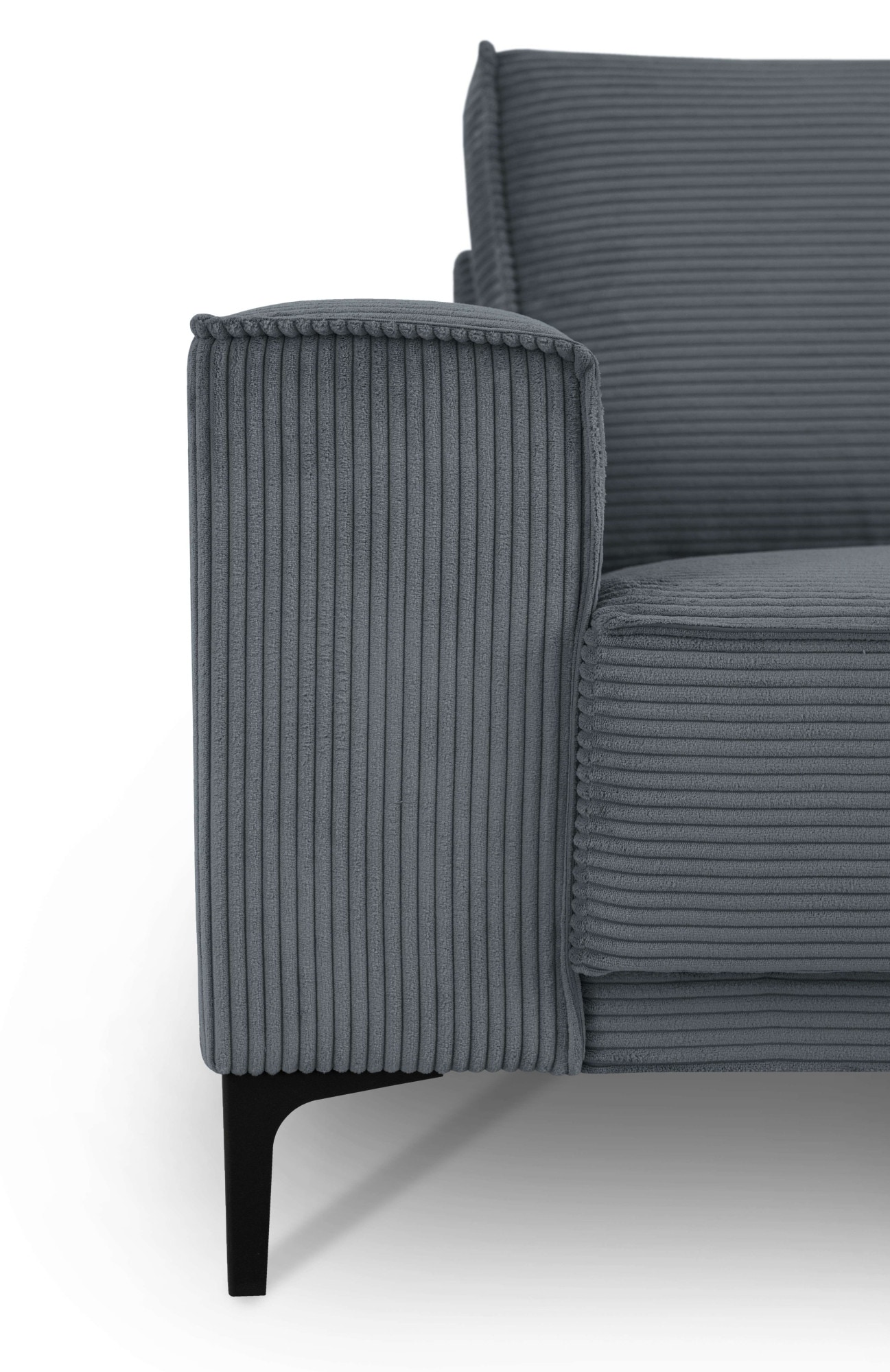 OTTO home 2-Sitzer »OLAND Cord, Sofa, B: 164 cm, Skandi-Design« 164 cm, Wellenunterfederung, Skandi-Design, Metallfüße