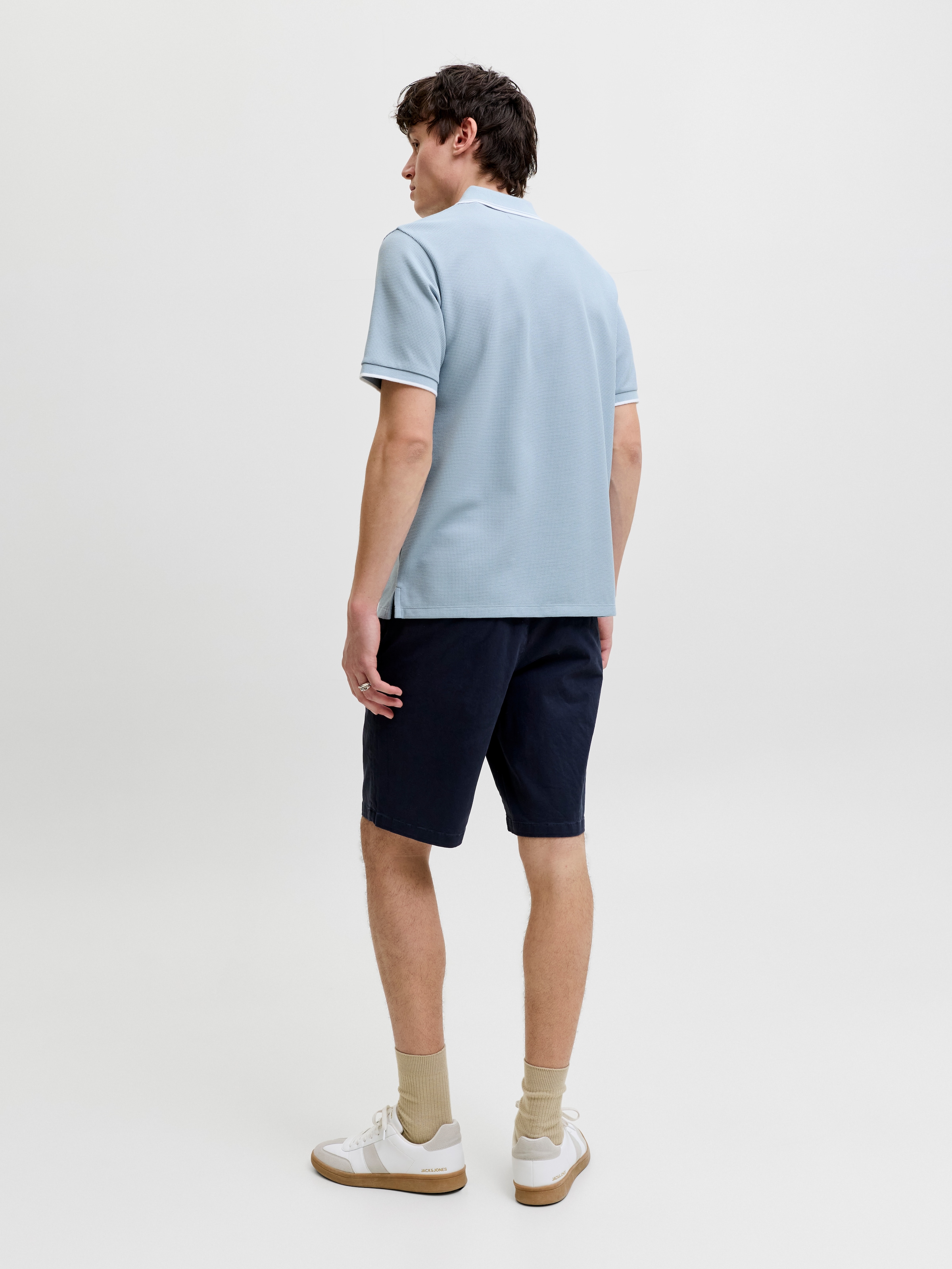 Jack & Jones Poloshirt »JJEAUSTIN POLO SS NOOS« Materialmix, regular fit