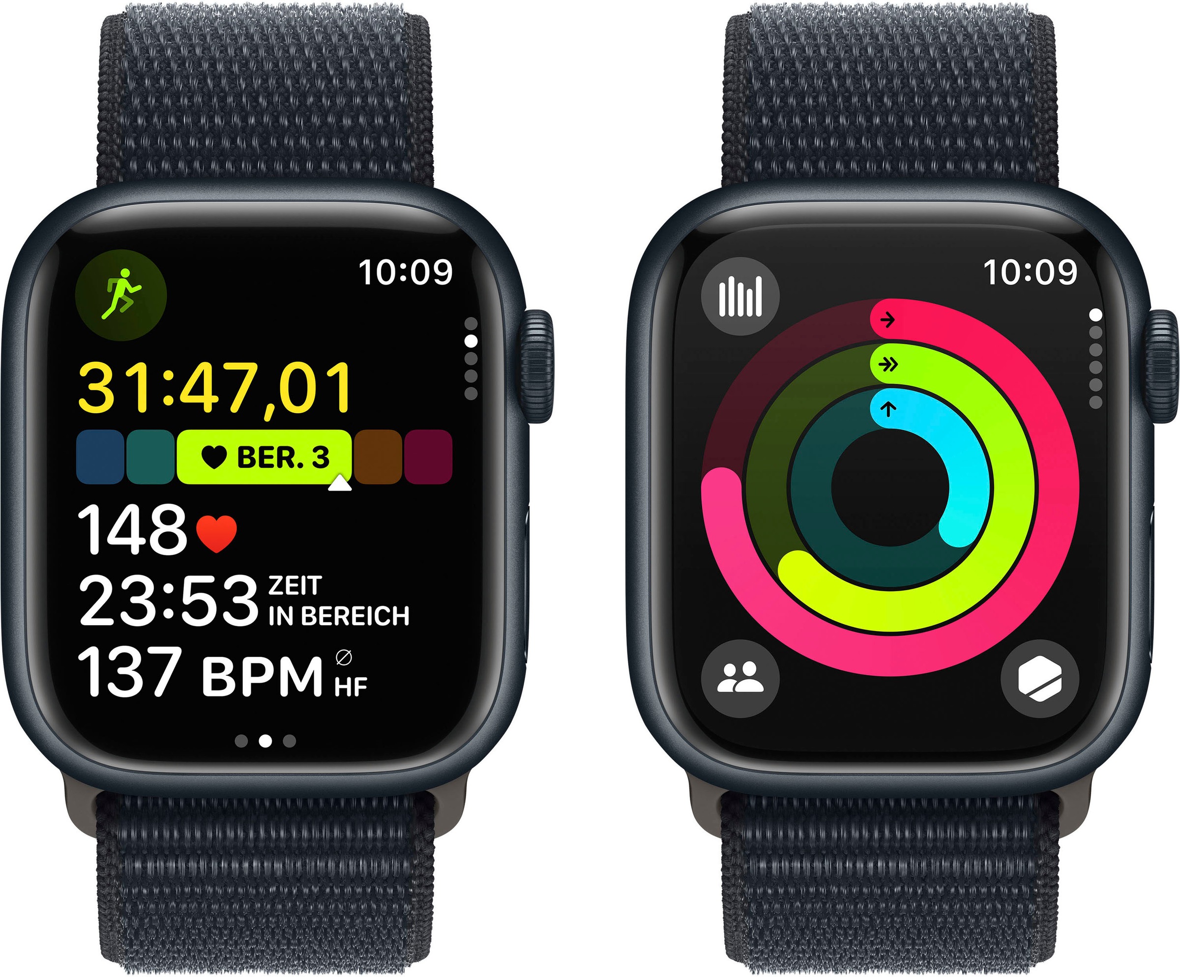 Apple Smartwatch »Watch Series 9 Aluminium«, (4,1 cm / 1,61 Zoll), Watch OS 10, Sport Loop)