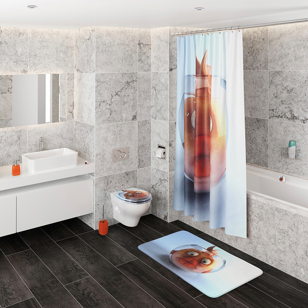 Sanilo Badaccessoire-Set »Goldfisch« bestehend aus WC-Sitz, Badteppich, Stöpsel, Seifenspender, WC-Bürste