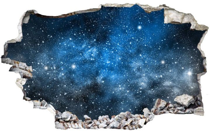 Wall-Art Wandtattoo »Universum Sticker 3D bestellen Raten auf Weltraum«, (1 St.)