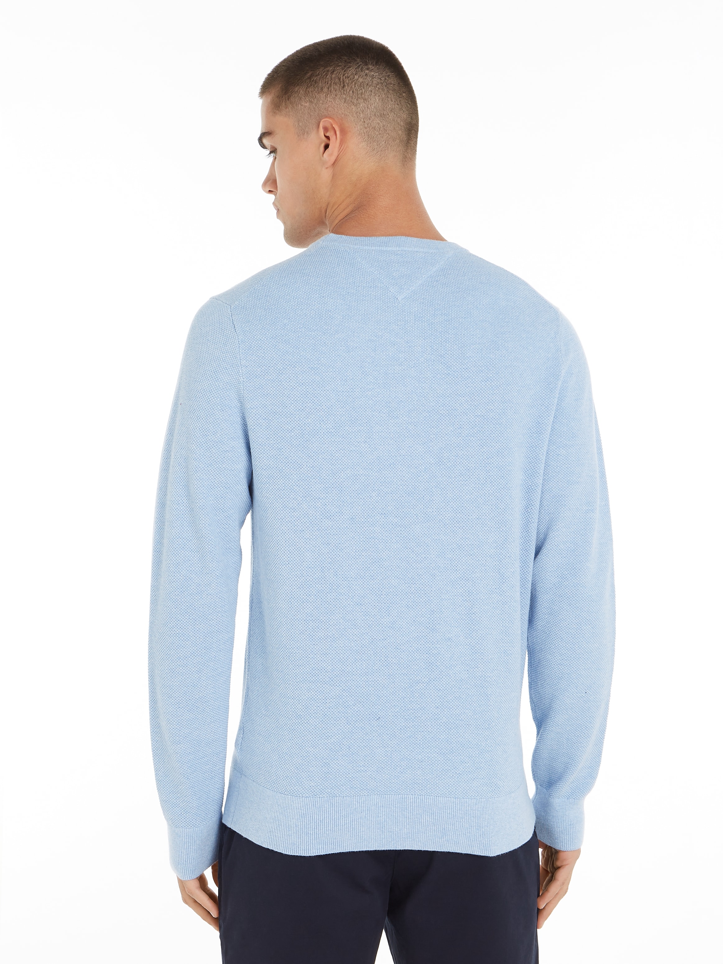 Tommy Hilfiger Rundhalspullover »ESSENTIAL STRUCTURE CREW NECK«, mit feiner Struktur