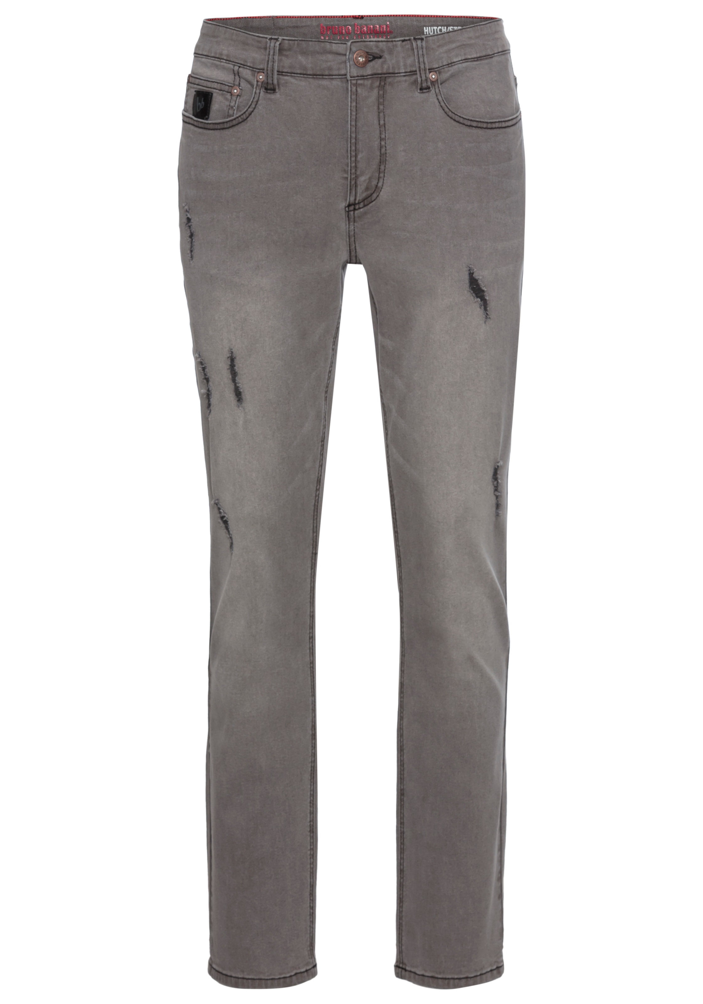 Bruno Banani Straight-Jeans »Hutch«, gerade Beinform, teilweise mit modischen Destroyed-Effekten