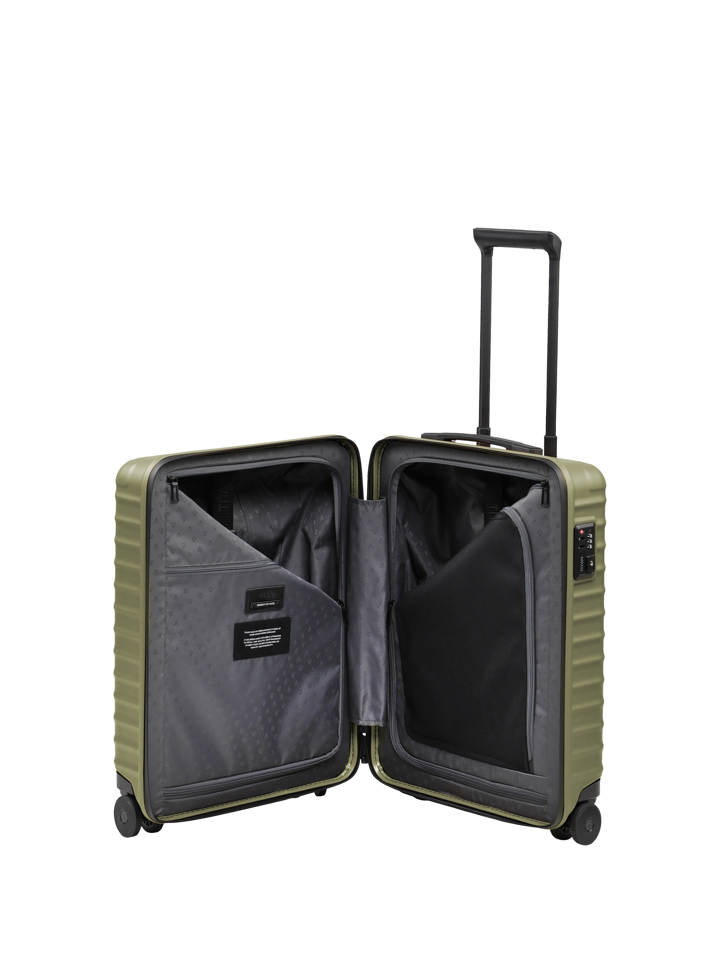 TITAN - Made in Germany Trolley »UPGRADE Koffer Hartschale« 44 l 4 Rollen mit kratzresistenter Oberfläche und cleverer Innenaufteilung