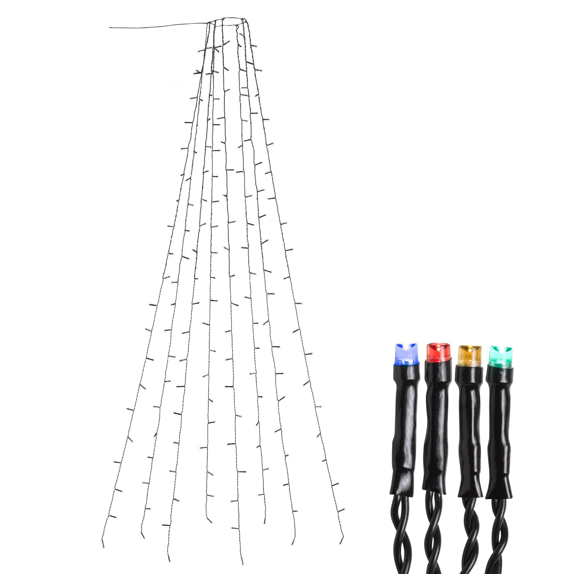 EGLO LED-Lichterkette »SERIE LED - Weihnachtsdeko - Beleuchtung - Winterdeko« 160 Stk.-flammig Beleuchtung für innen und außen, buntes Lichternetz mit Kabel, 2 m