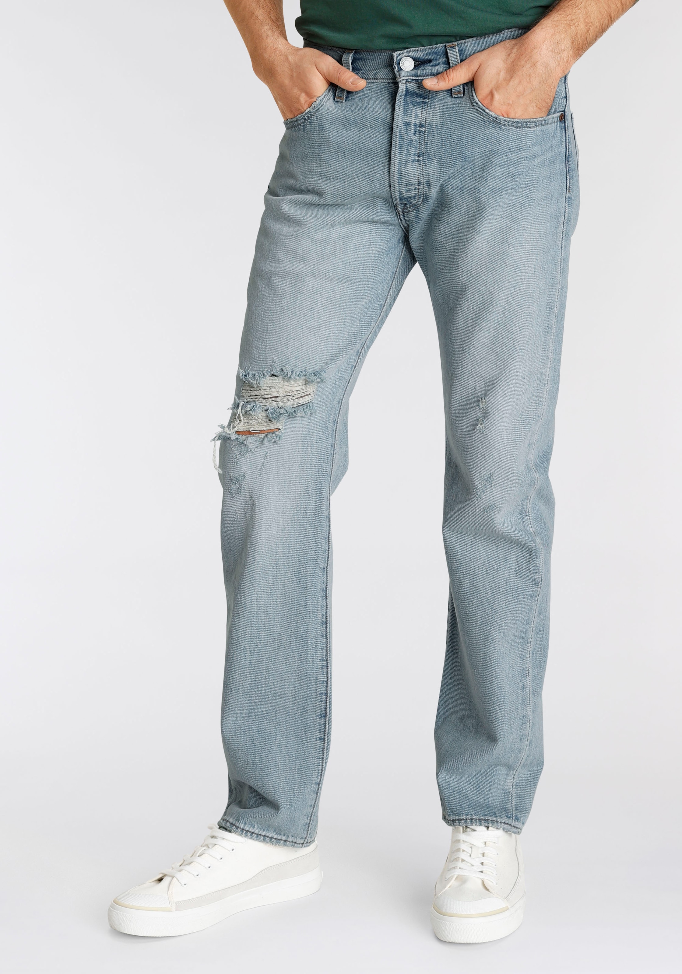 Destroyed-Jeans »501 VI'S ORIG«, mit Markenlabel