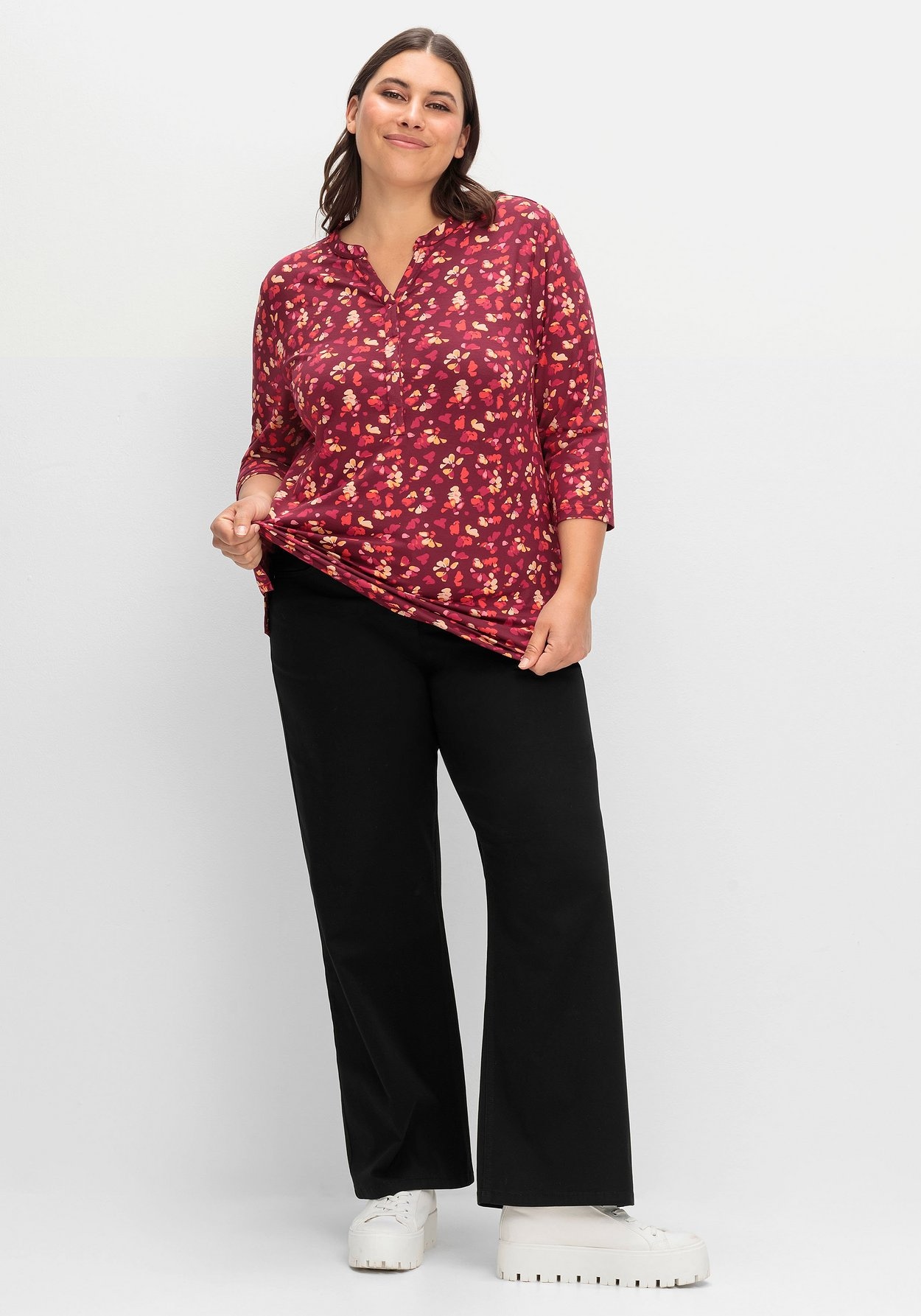 Sheego Stretch-Hose »Weite High-Waist-Hose im Curvy-Schnitt ANNE«