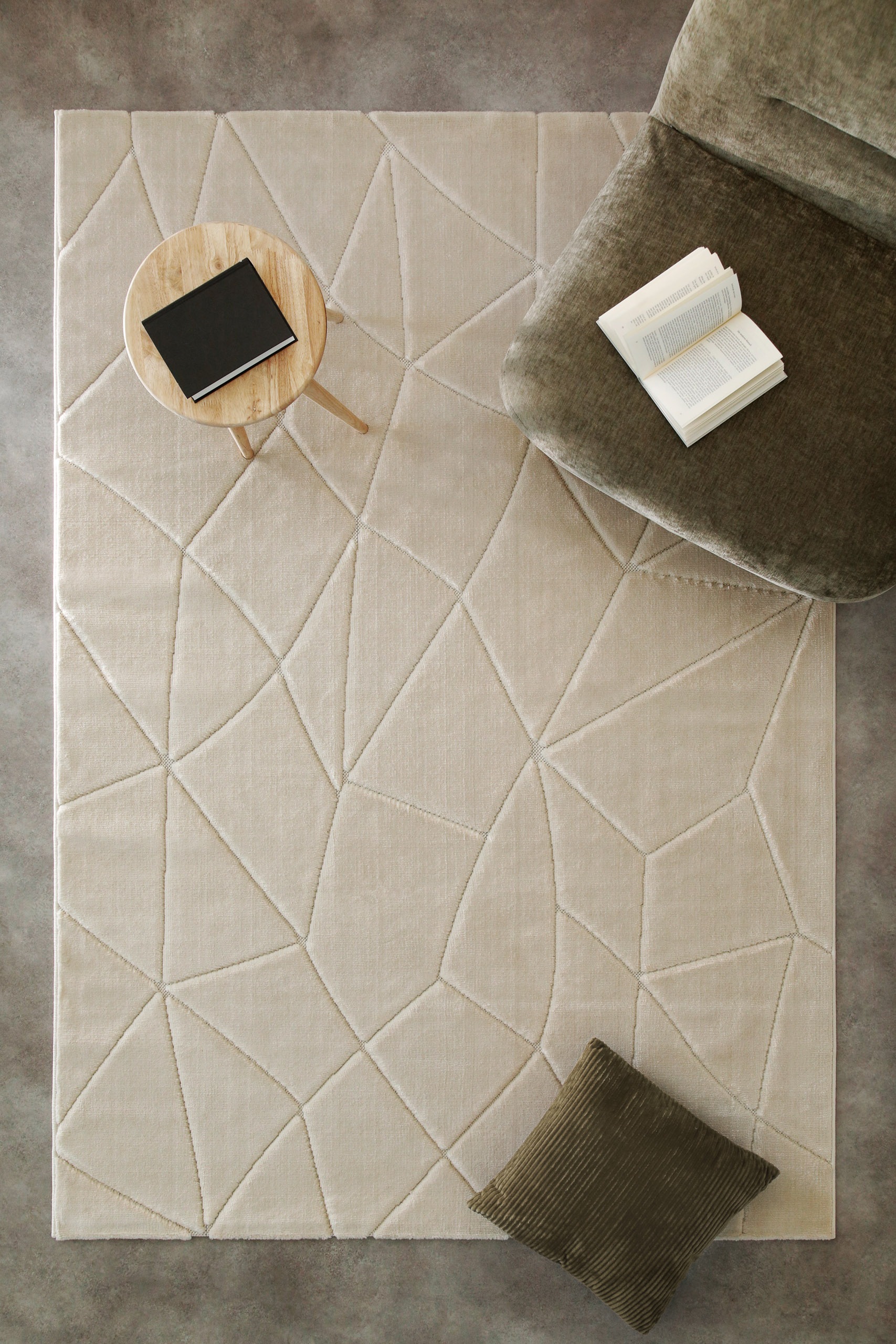 Wecon home Teppich »Unplugged, auch in quadratischer Form«, rechteckig, 10 mm Höhe, Kurzflor, Hoch Tief Struktur, gewebt, Wohnzimmer, Schlafzimmer, modern