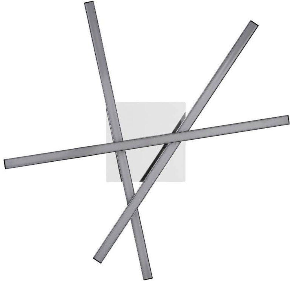 EGLO Deckenleuchte »LASANA 1 Deckenlampe, chrom, weiß, schlanke Bauform, Wohnzimmerlampe«, 1 flammig, Leuchtmittel LED-Board | LED fest integriert, Esszimmer, Küche, Schlafzimmer, modern, minimalistisch, 50x16x9,5cm