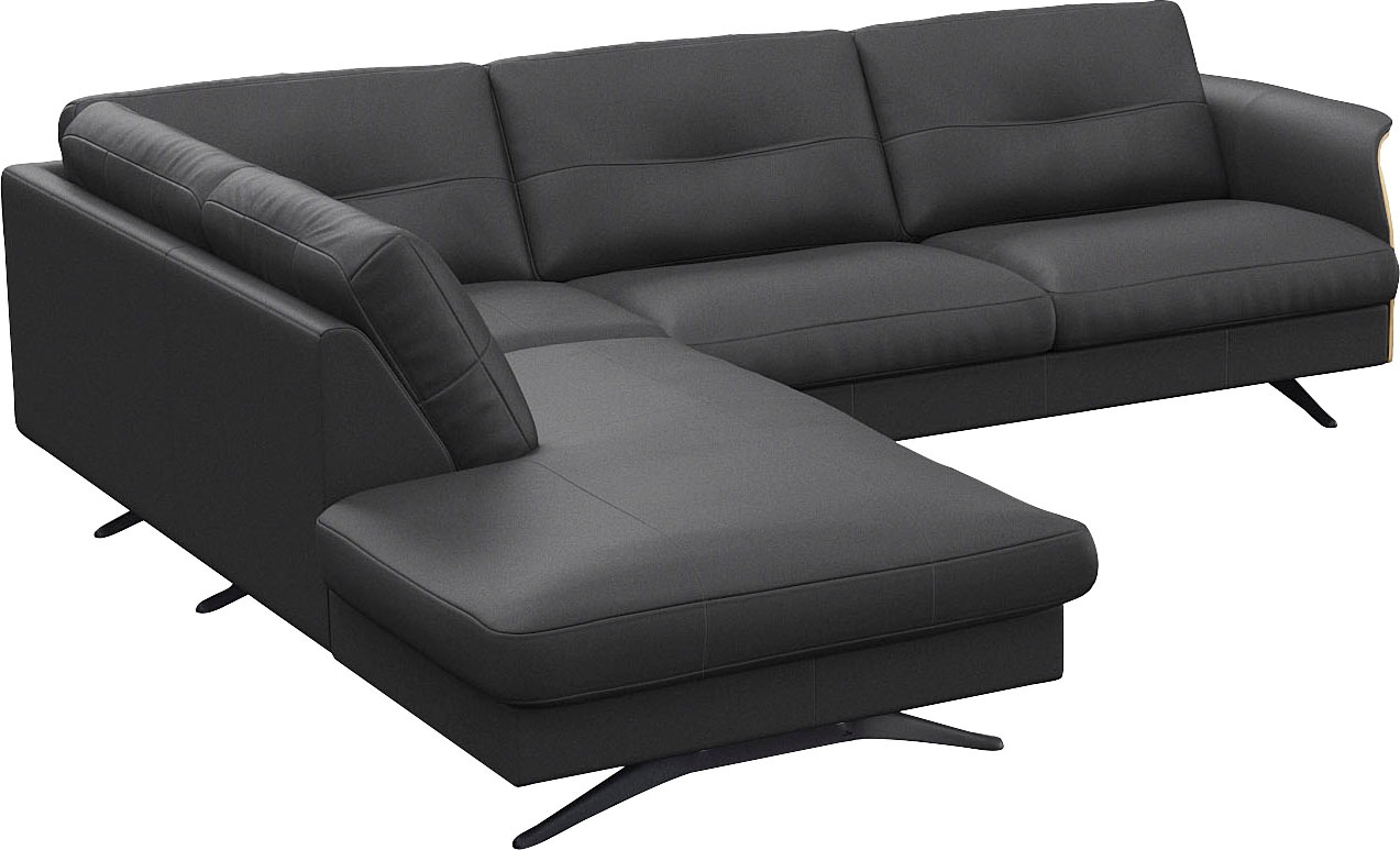 FLEXLUX Ecksofa »Glow bequem und komfortabel durch hochwertigen Sitzaufbau, L-Form«, Skandinavisches Design, In hochwertiger Verarbeitung