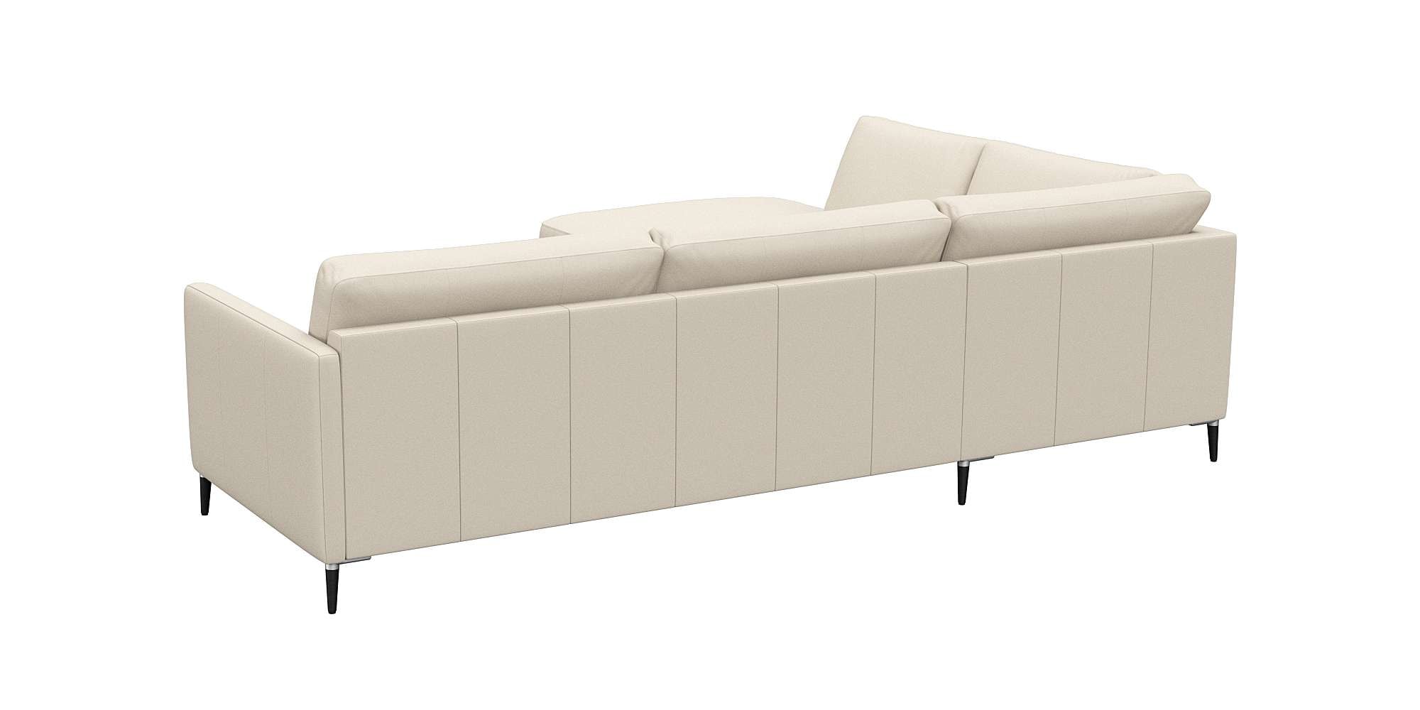 FLEXLUX Ecksofa »Fiore, L-Form«, schmale Armlehnen, Kaltschaum, Füße Alu+schwarz